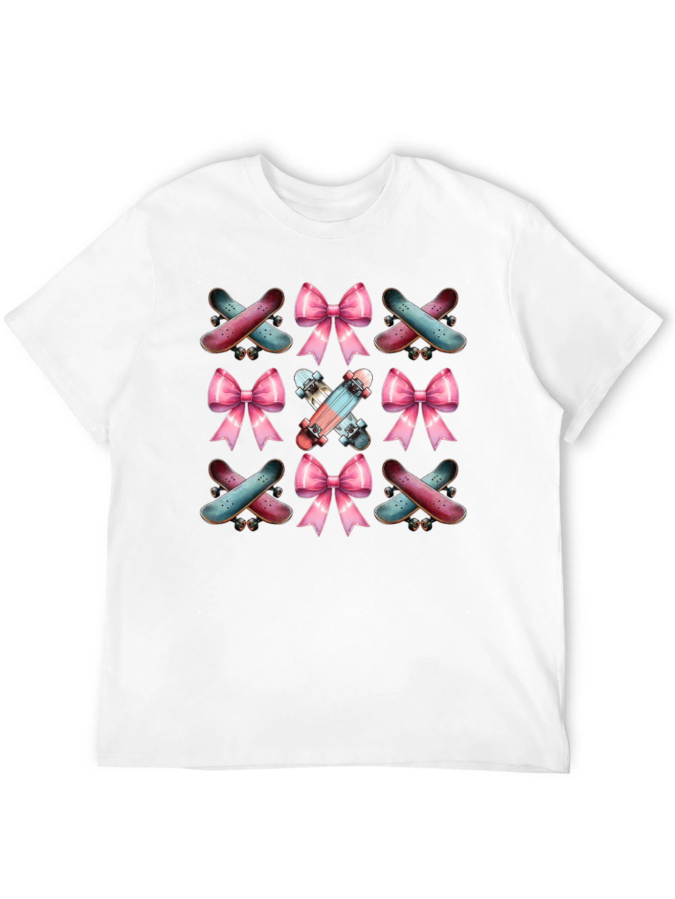 Skateboard & Bows Graphic Tee