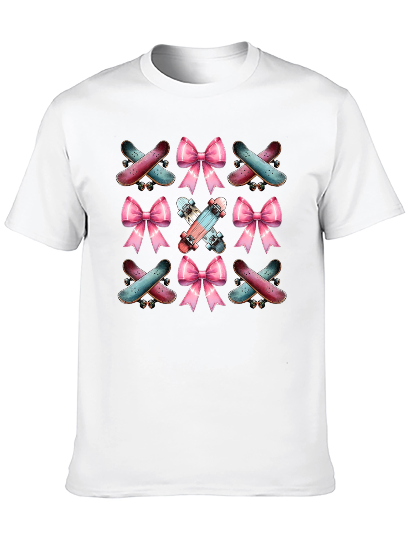 Skateboard & Bows Graphic Tee