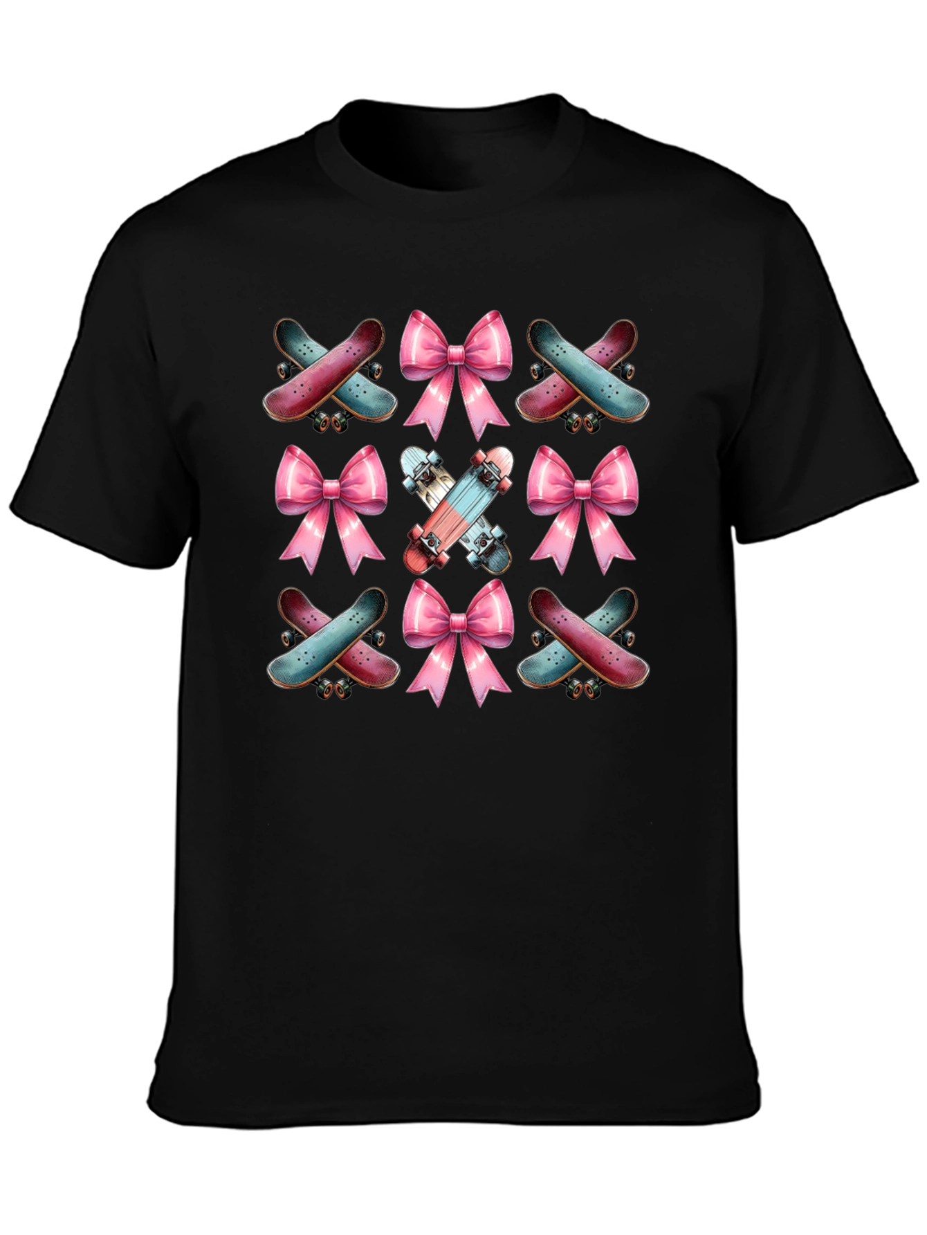 Skateboard & Bows Graphic Tee