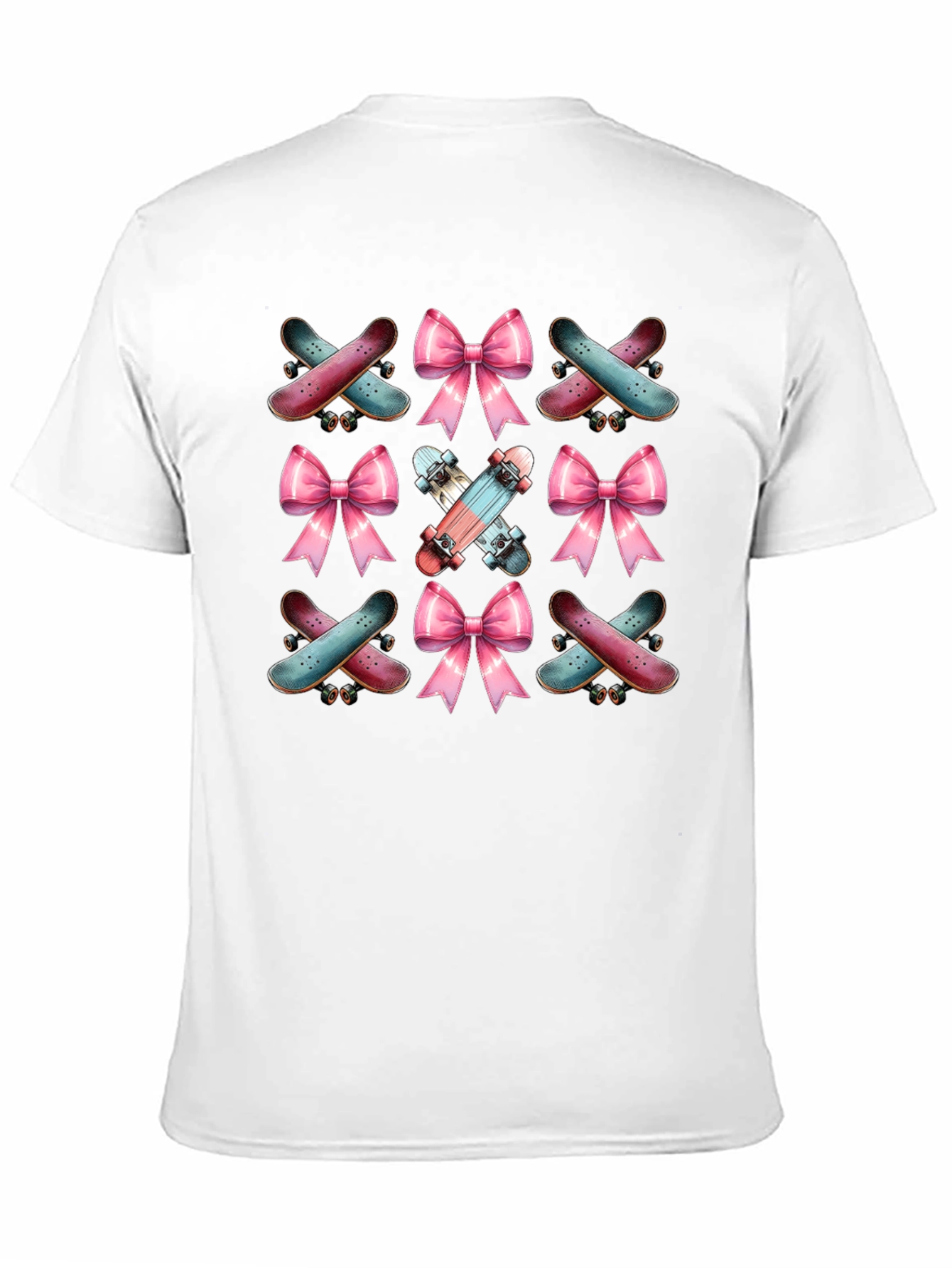 Skateboard & Bows Graphic Tee