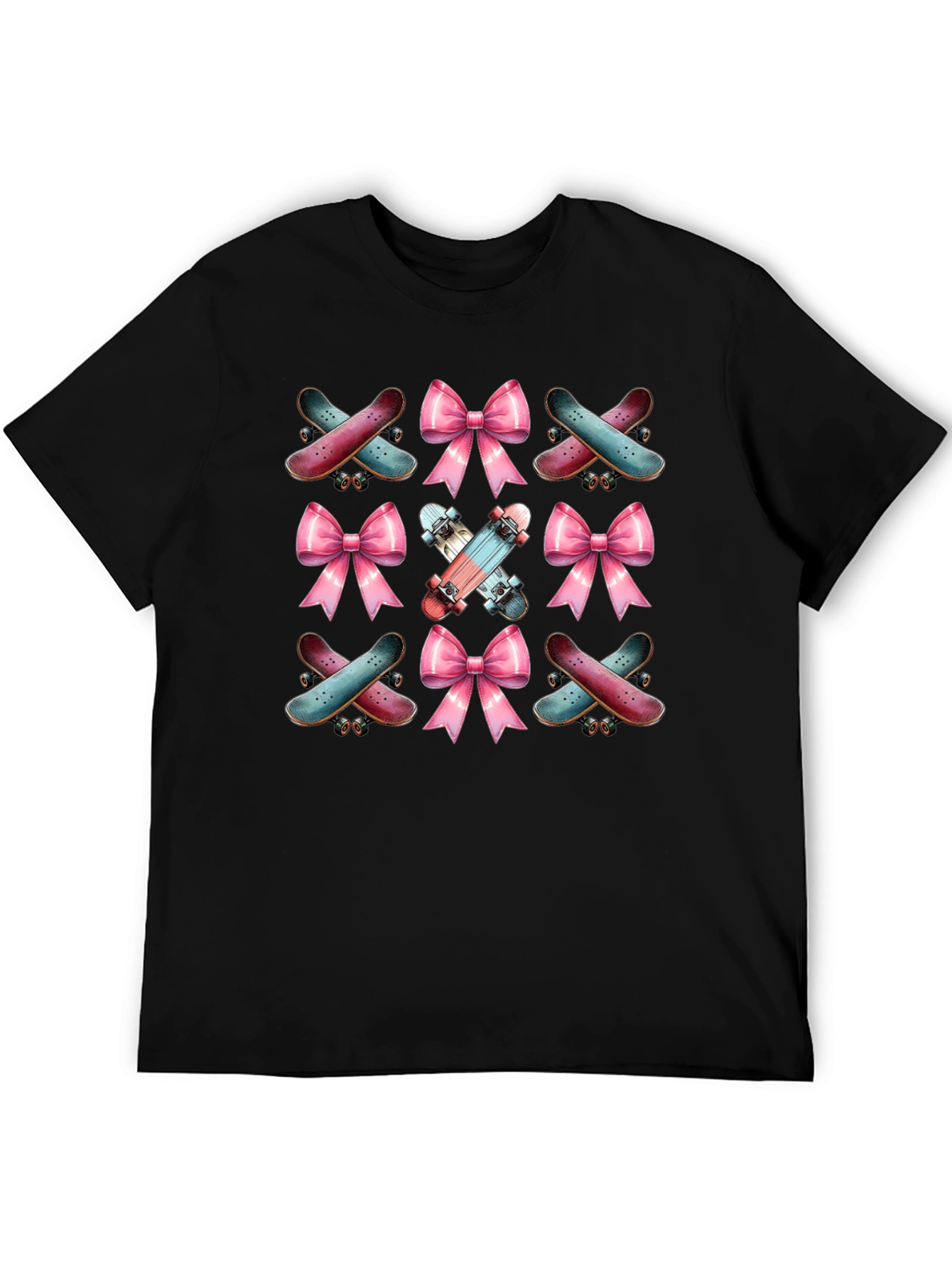 Skateboard & Bows Graphic Tee