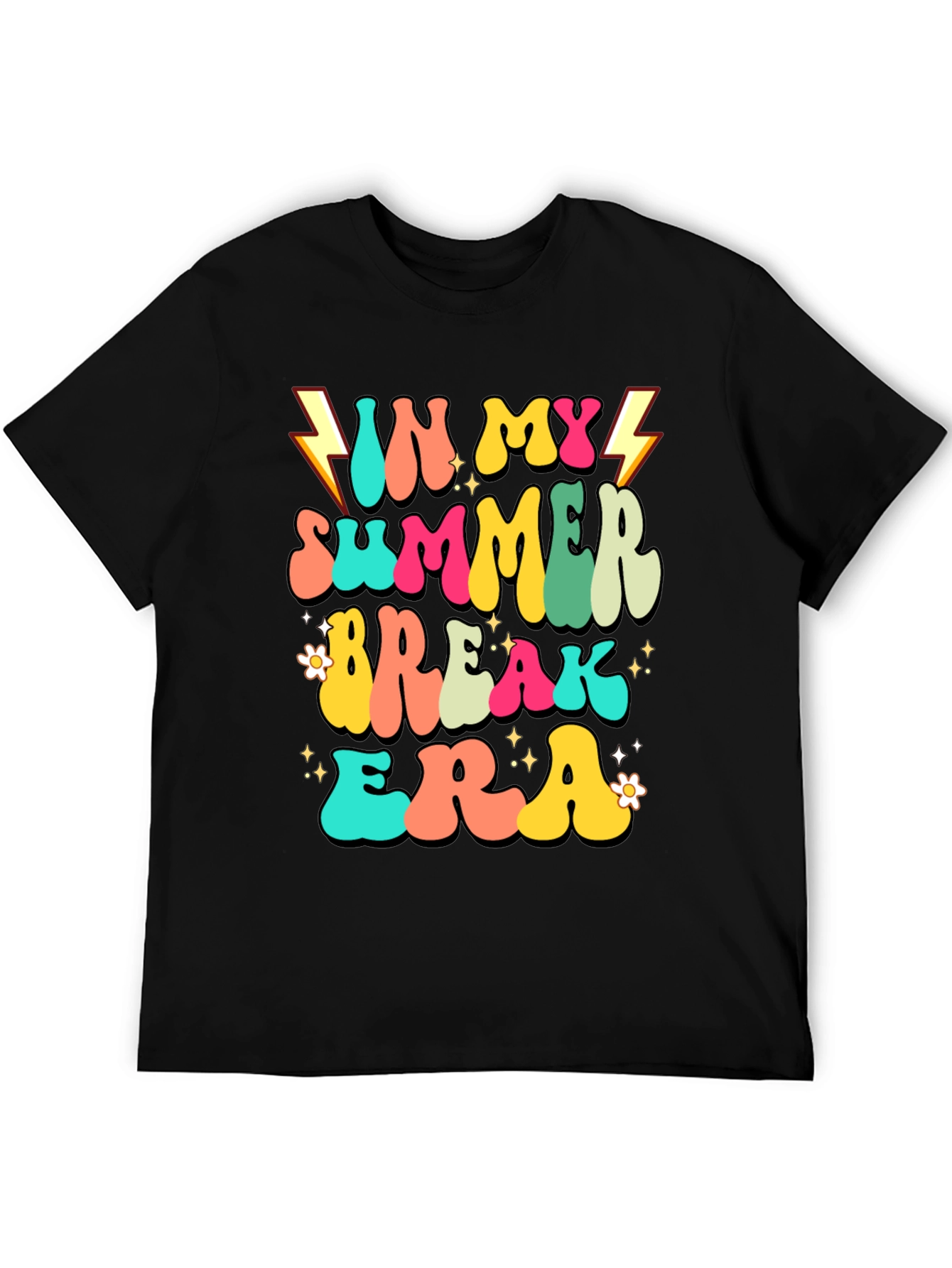 Summer Break Era Black Graphic Tee