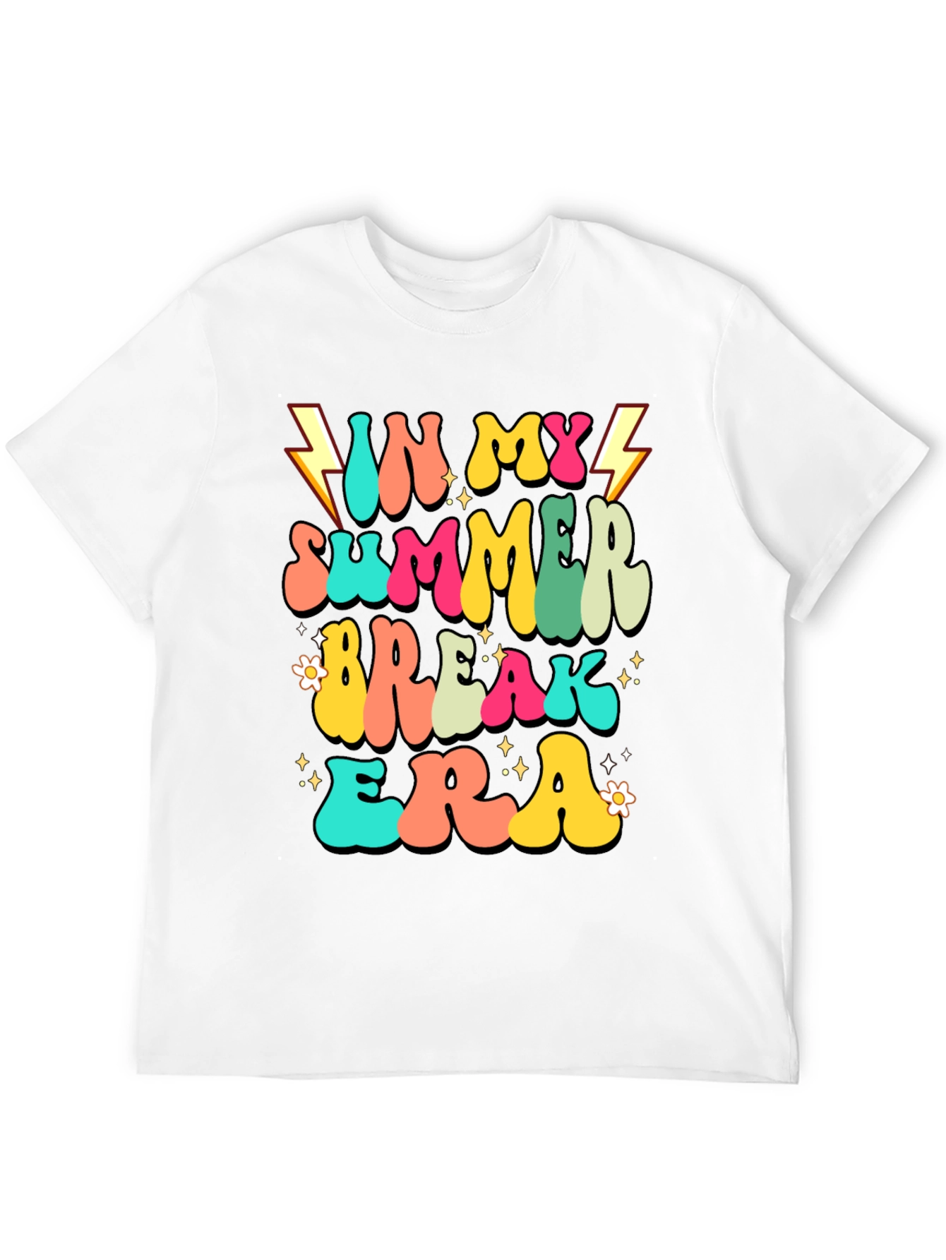 Summer Break Era Black Graphic Tee