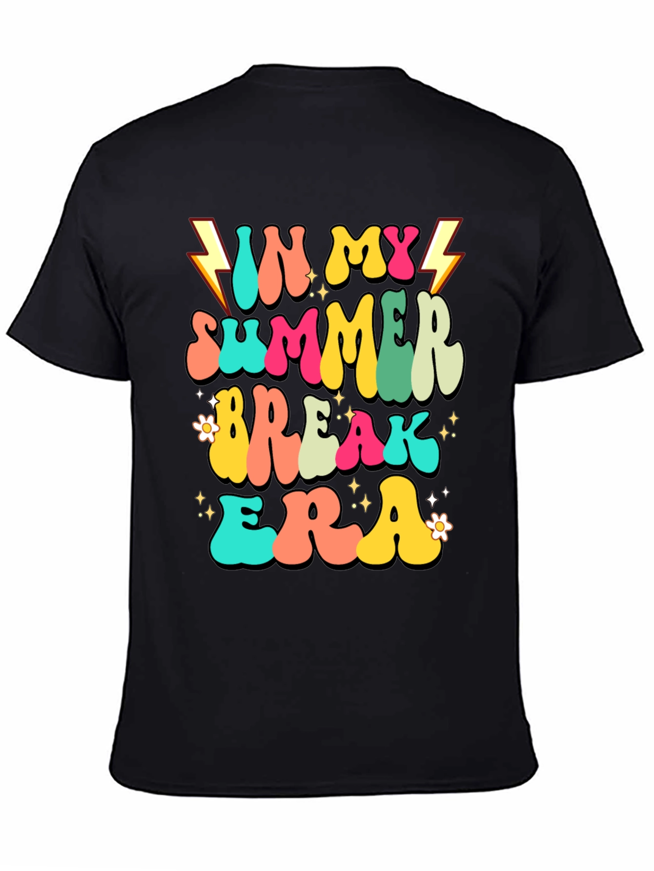 Summer Break Era Black Graphic Tee