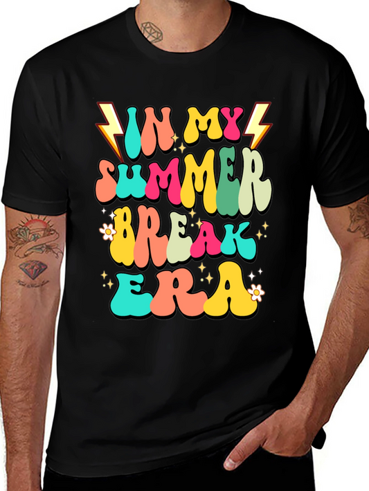 Summer Break Era Black Graphic Tee