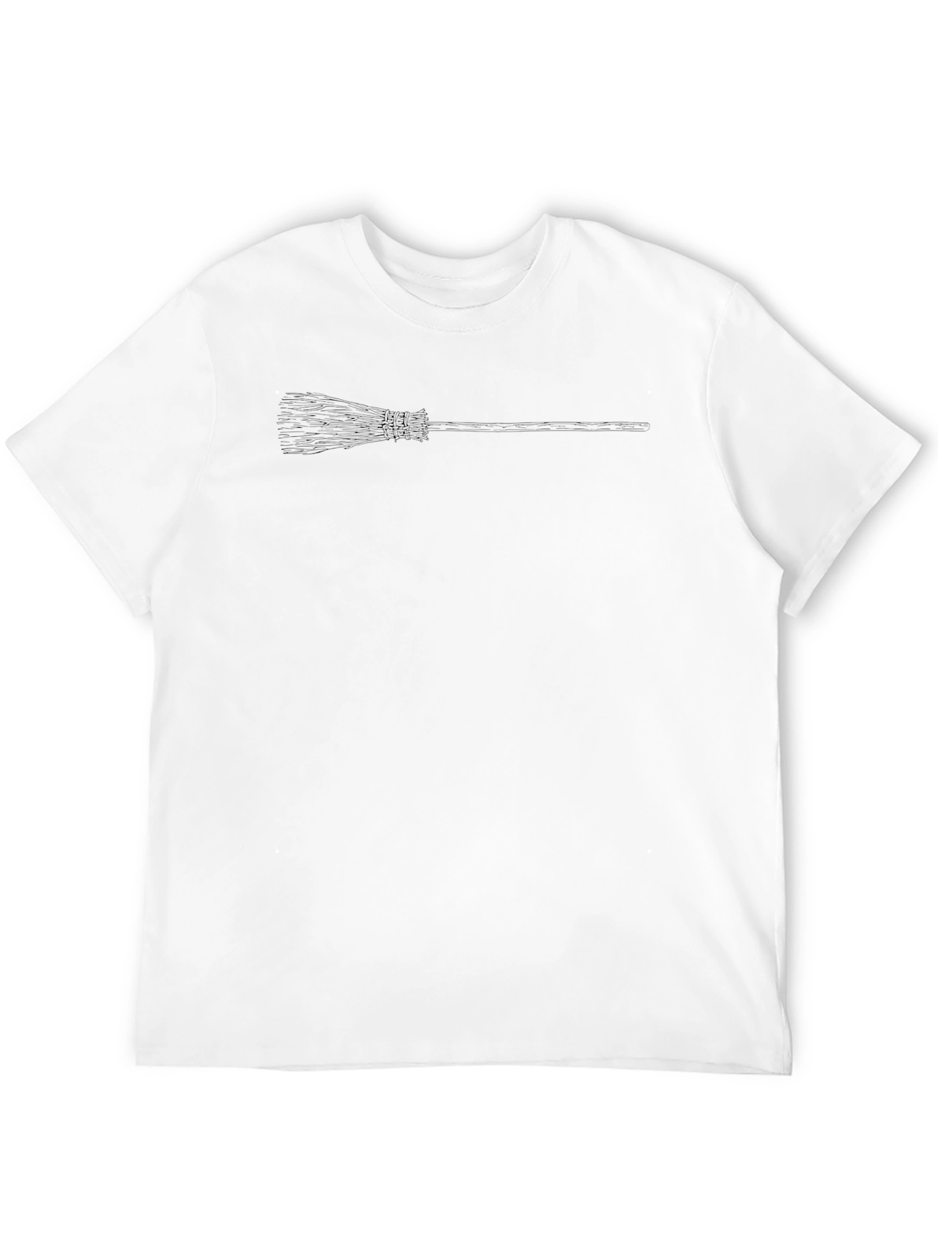 Broom Graphic Tee - Casual Black Cotton T-Shirt