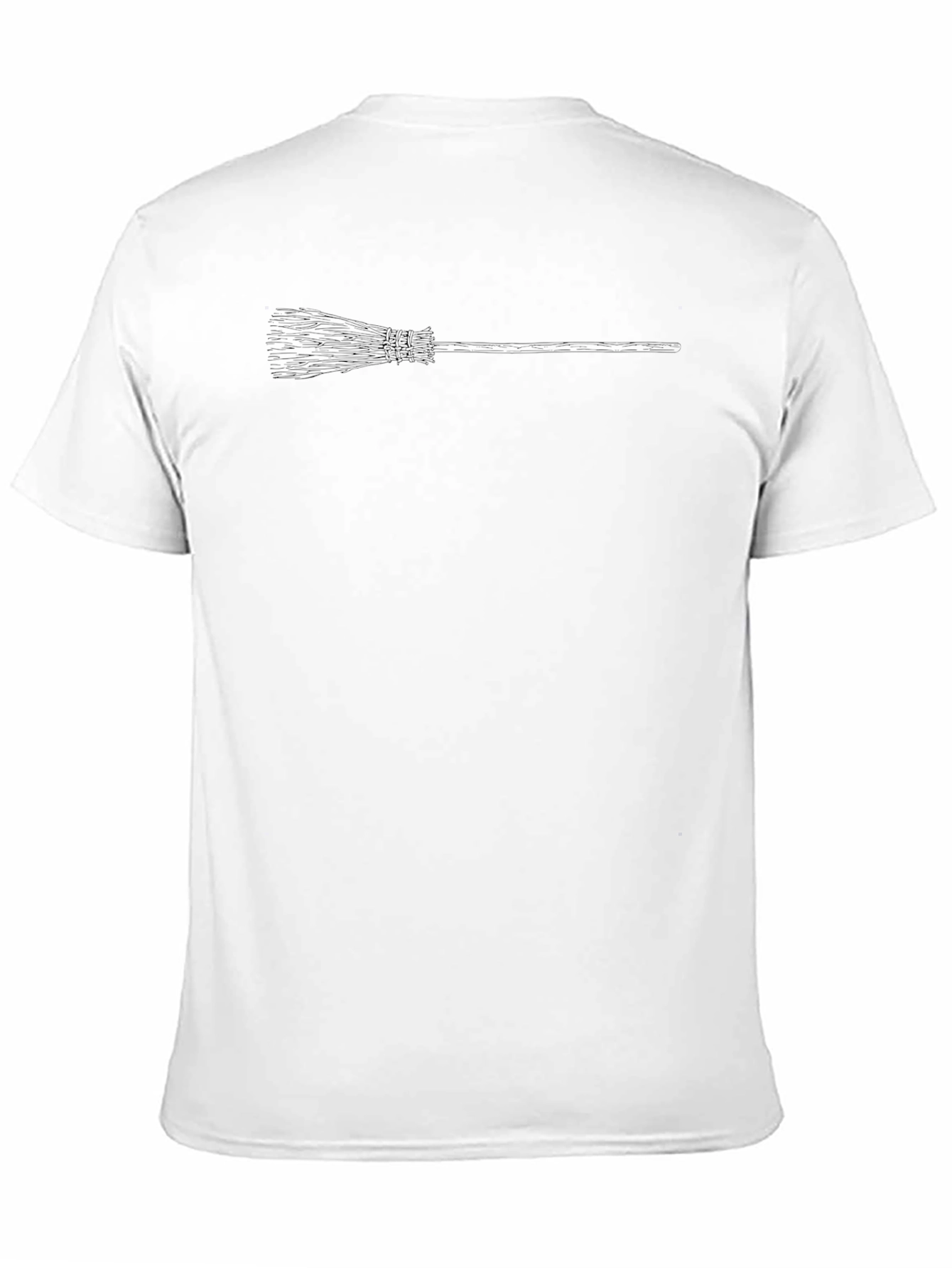 Broom Graphic Tee - Casual Black Cotton T-Shirt