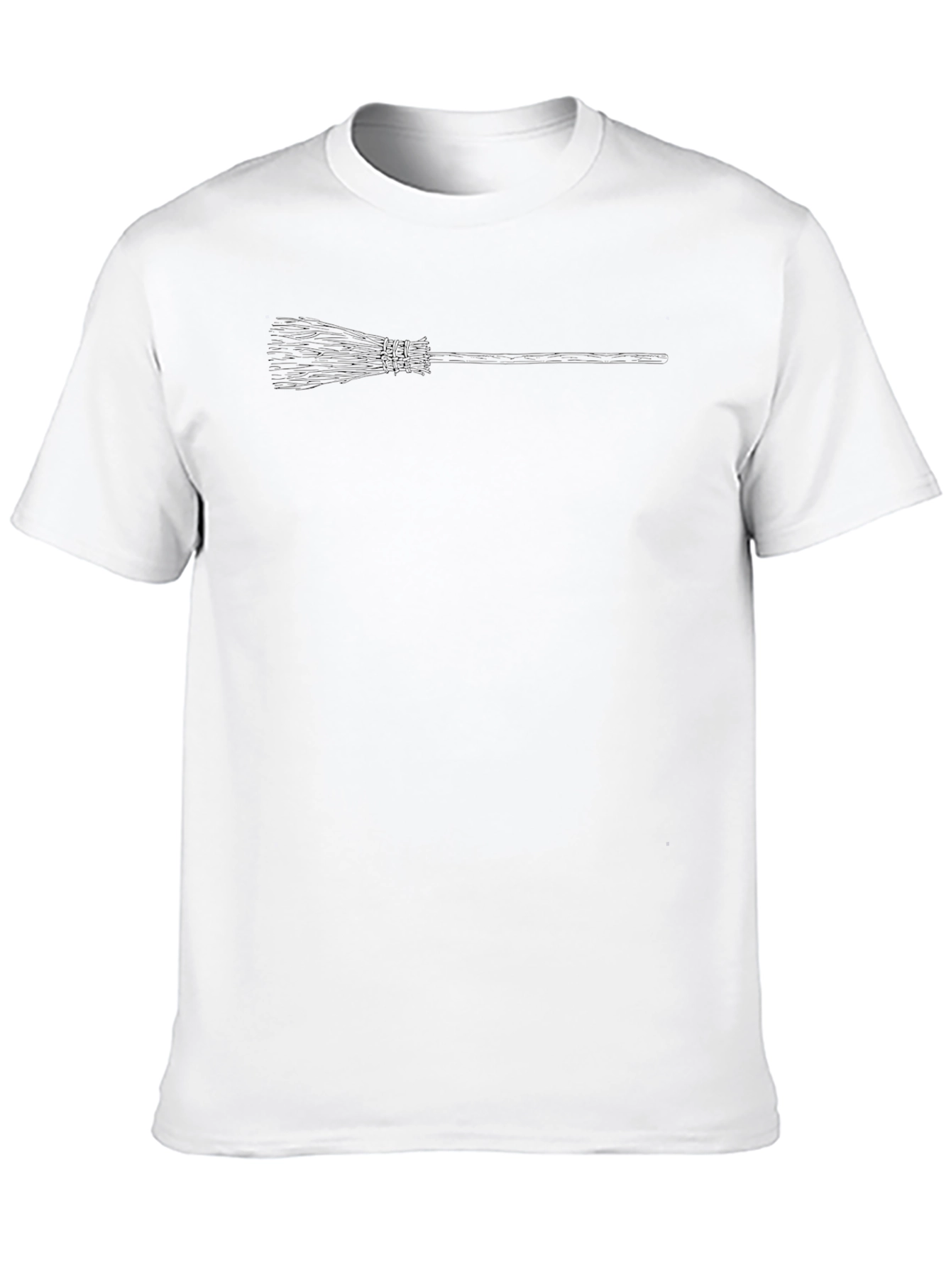 Broom Graphic Tee - Casual Black Cotton T-Shirt