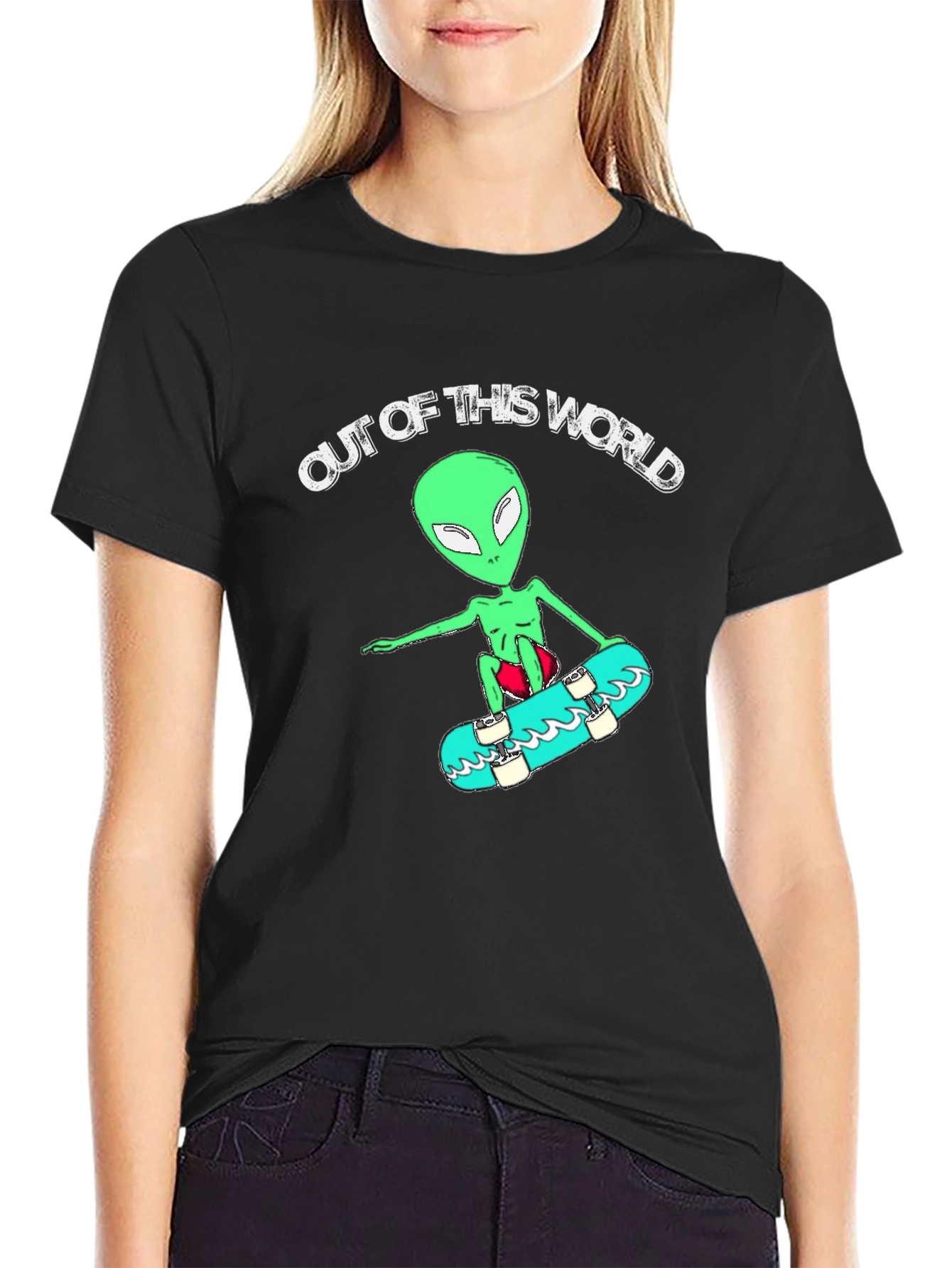 Out of This World Alien Skateboard T-Shirt