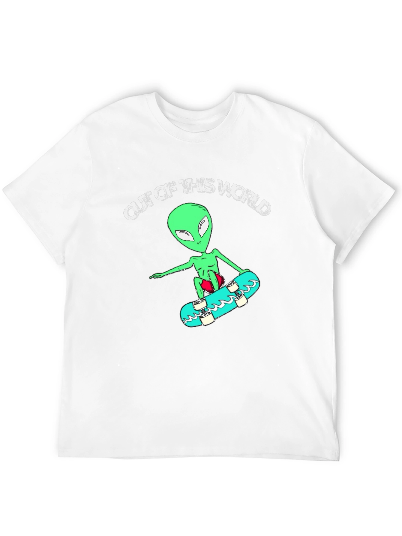 Out of This World Alien Skateboard T-Shirt