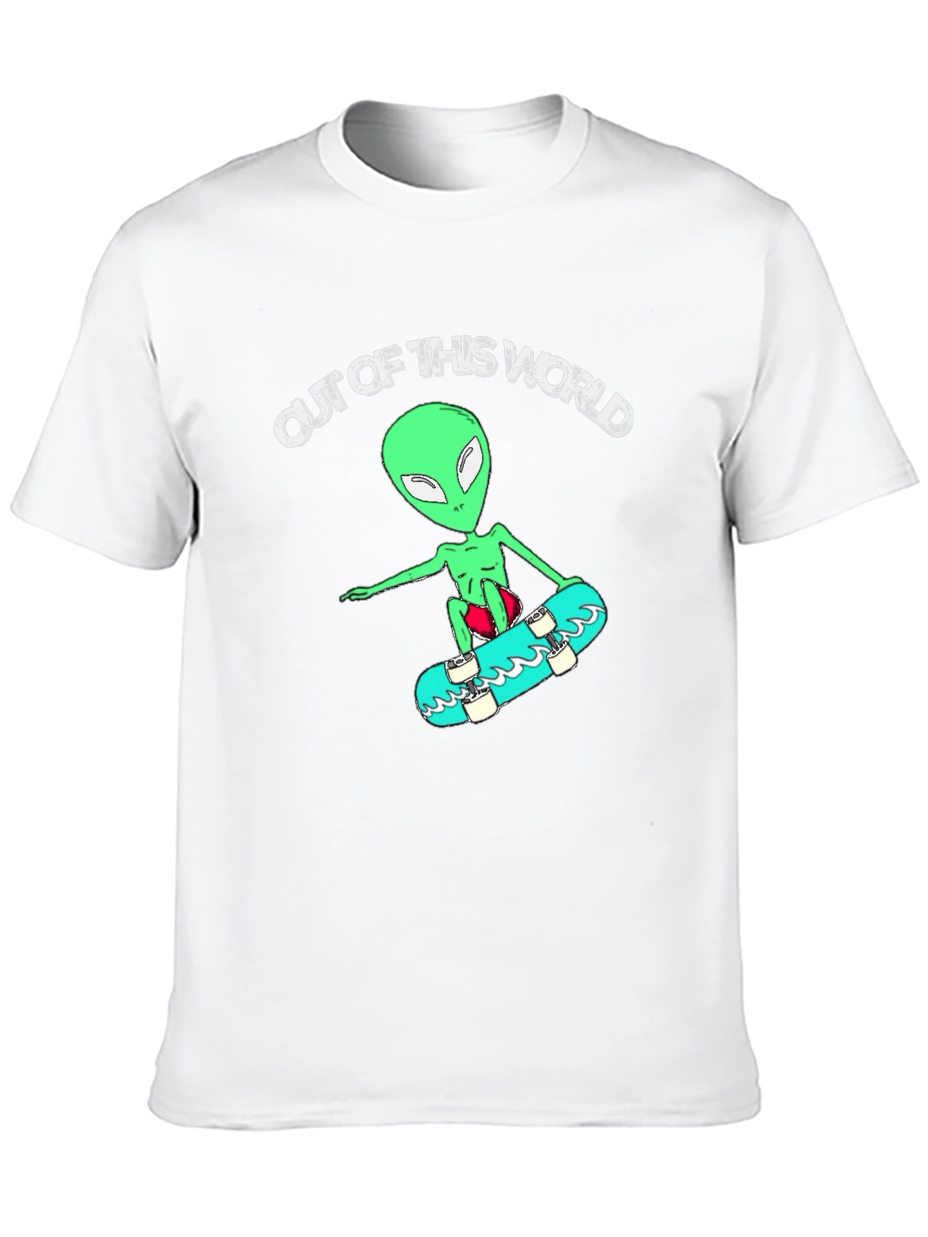 Out of This World Alien Skateboard T-Shirt