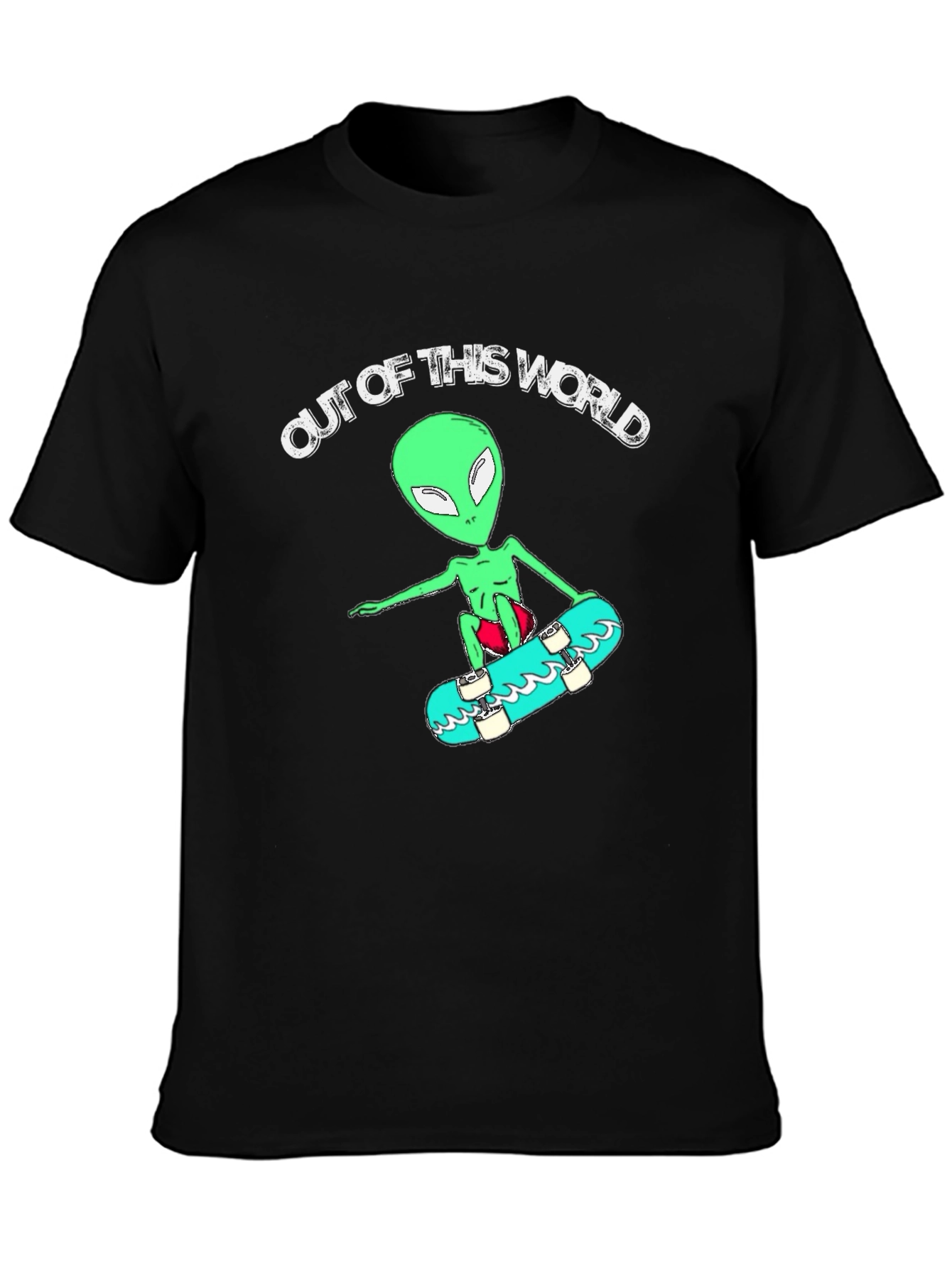 Out of This World Alien Skateboard T-Shirt