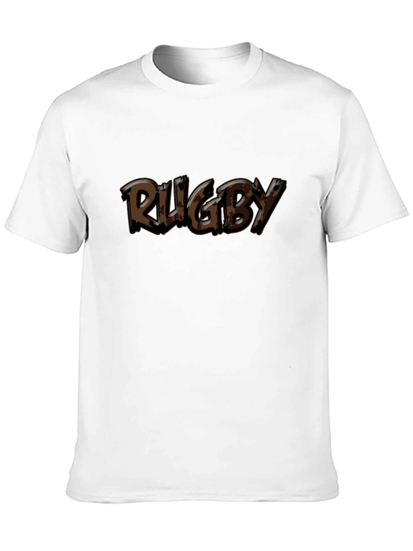 Rugby Graphic Print Black T-Shirt