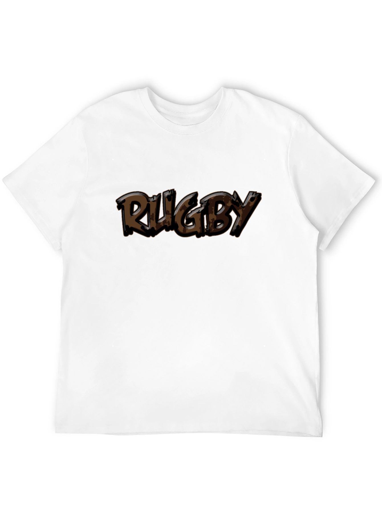 Rugby Graphic Print Black T-Shirt