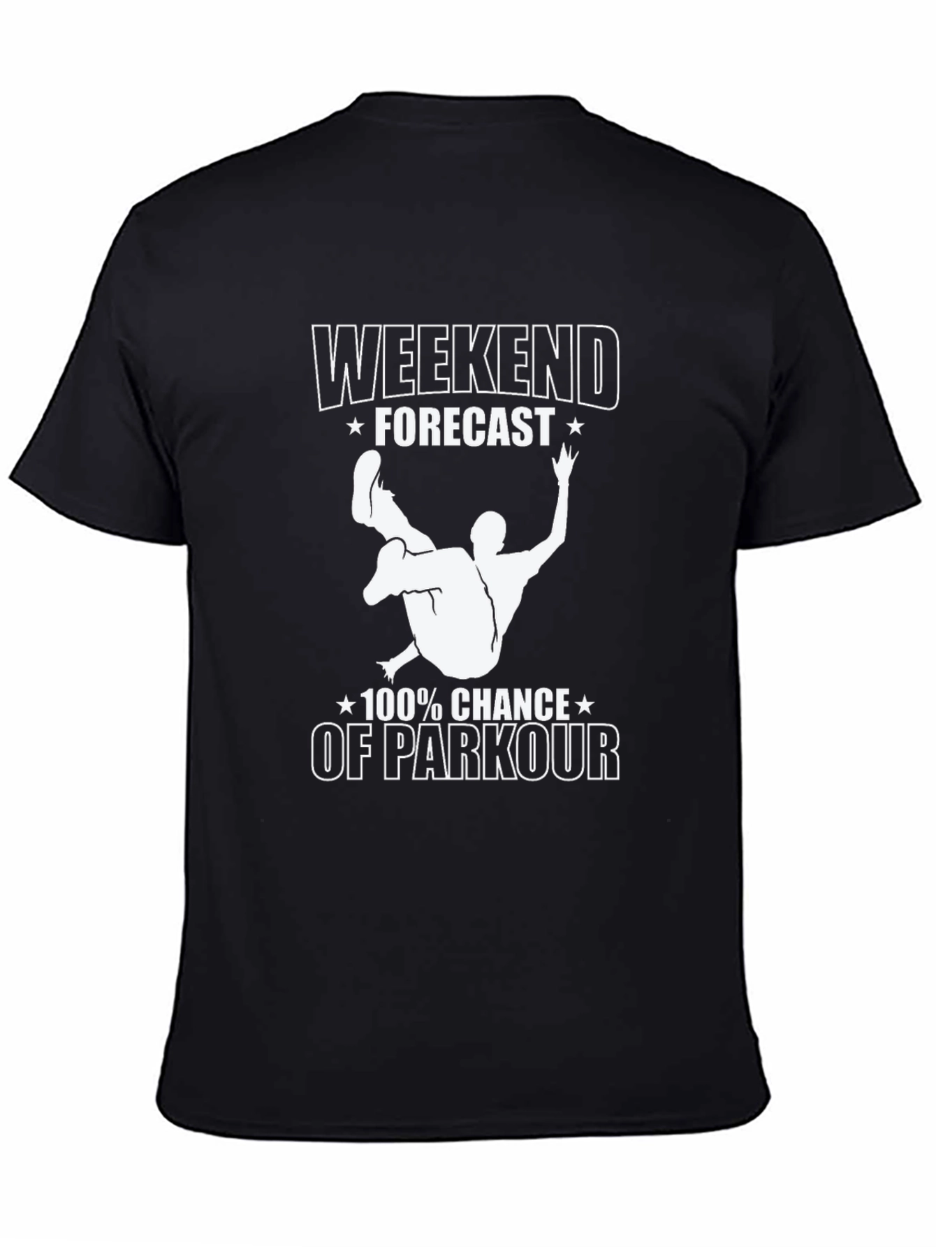 Parkour Forecast Graphic T-Shirt - Black Cotton Tee