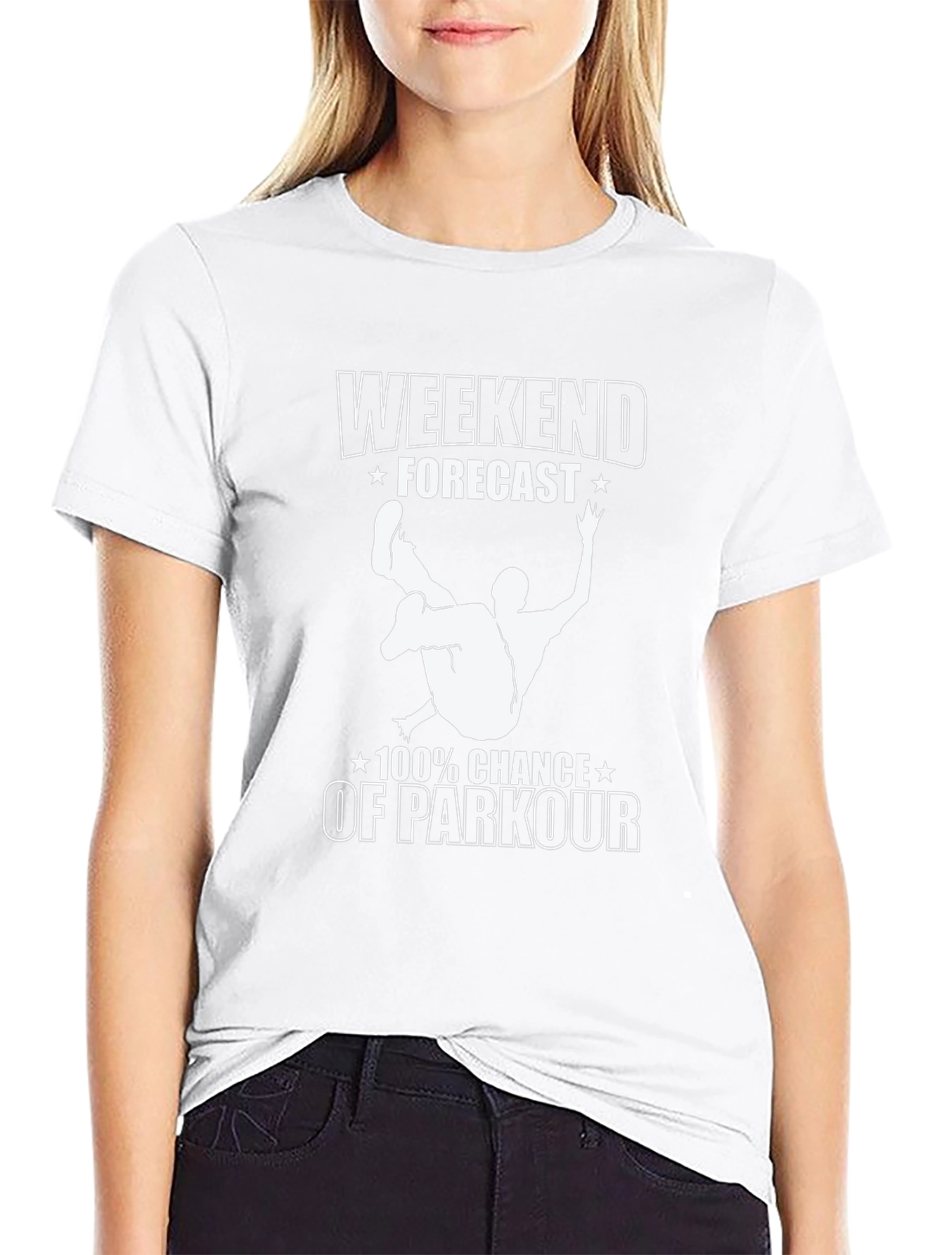 Parkour Forecast Graphic T-Shirt - Black Cotton Tee