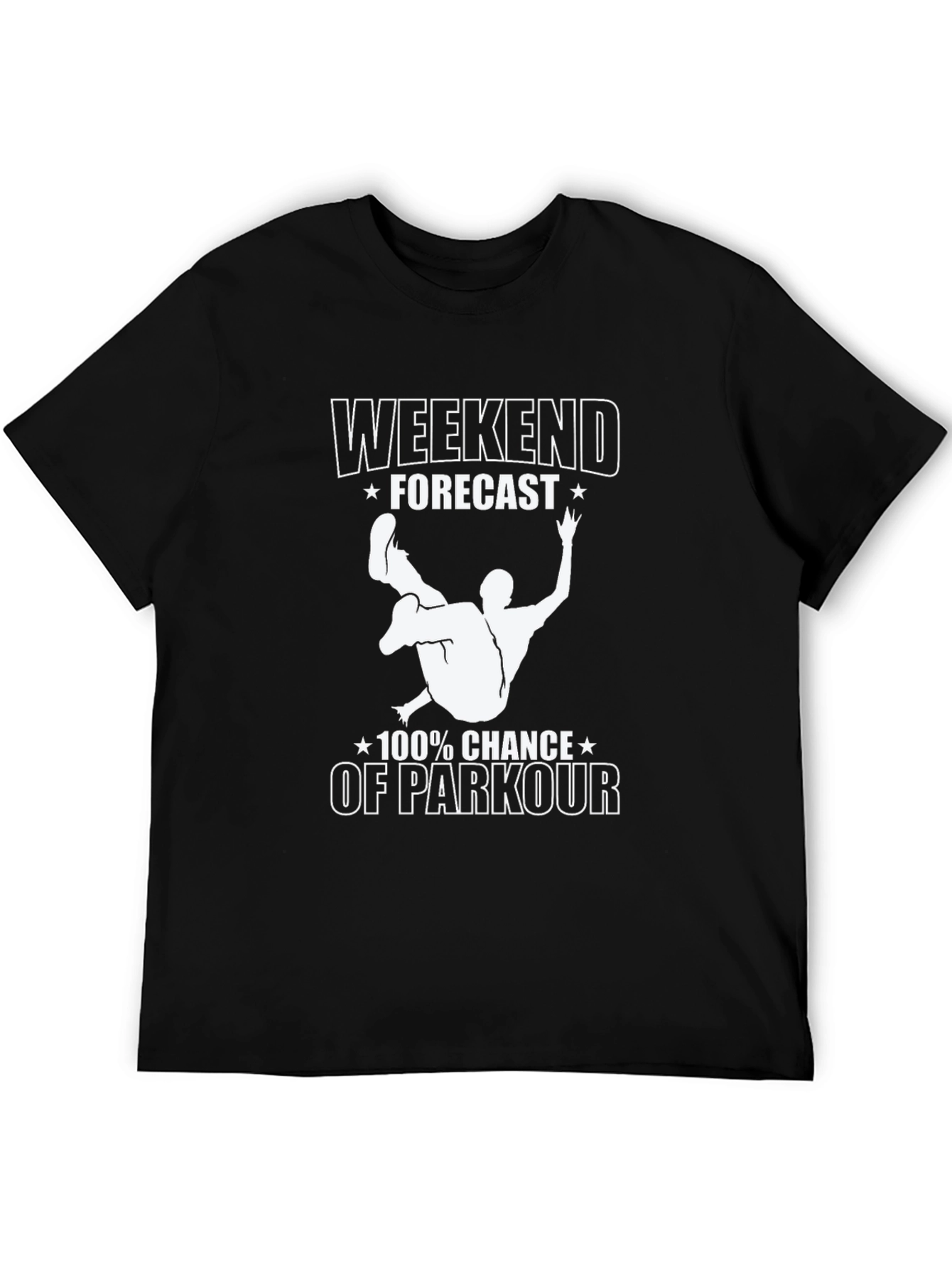 Parkour Forecast Graphic T-Shirt - Black Cotton Tee