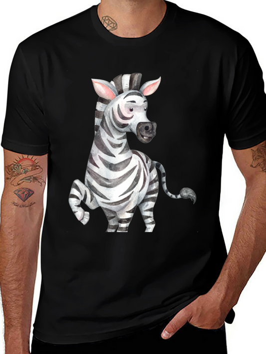Zebra Graphic Tee - Mens Black T-Shirt