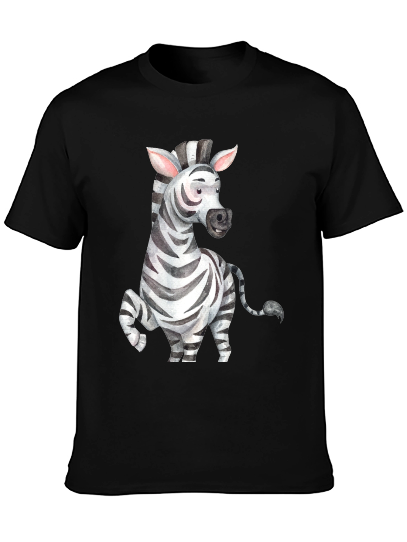 Zebra Graphic Tee - Mens Black T-Shirt