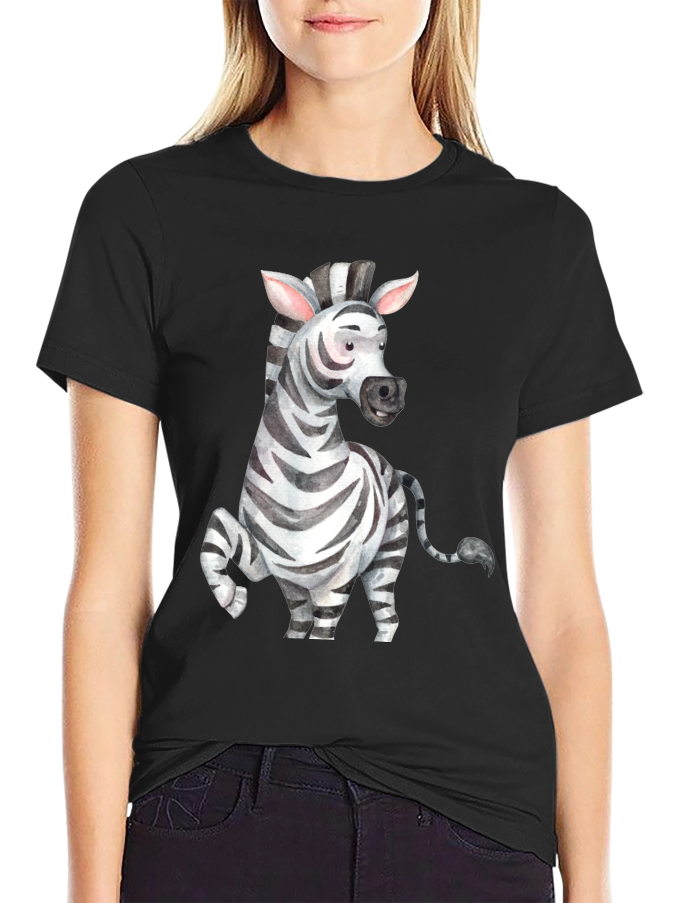 Zebra Graphic Tee - Mens Black T-Shirt