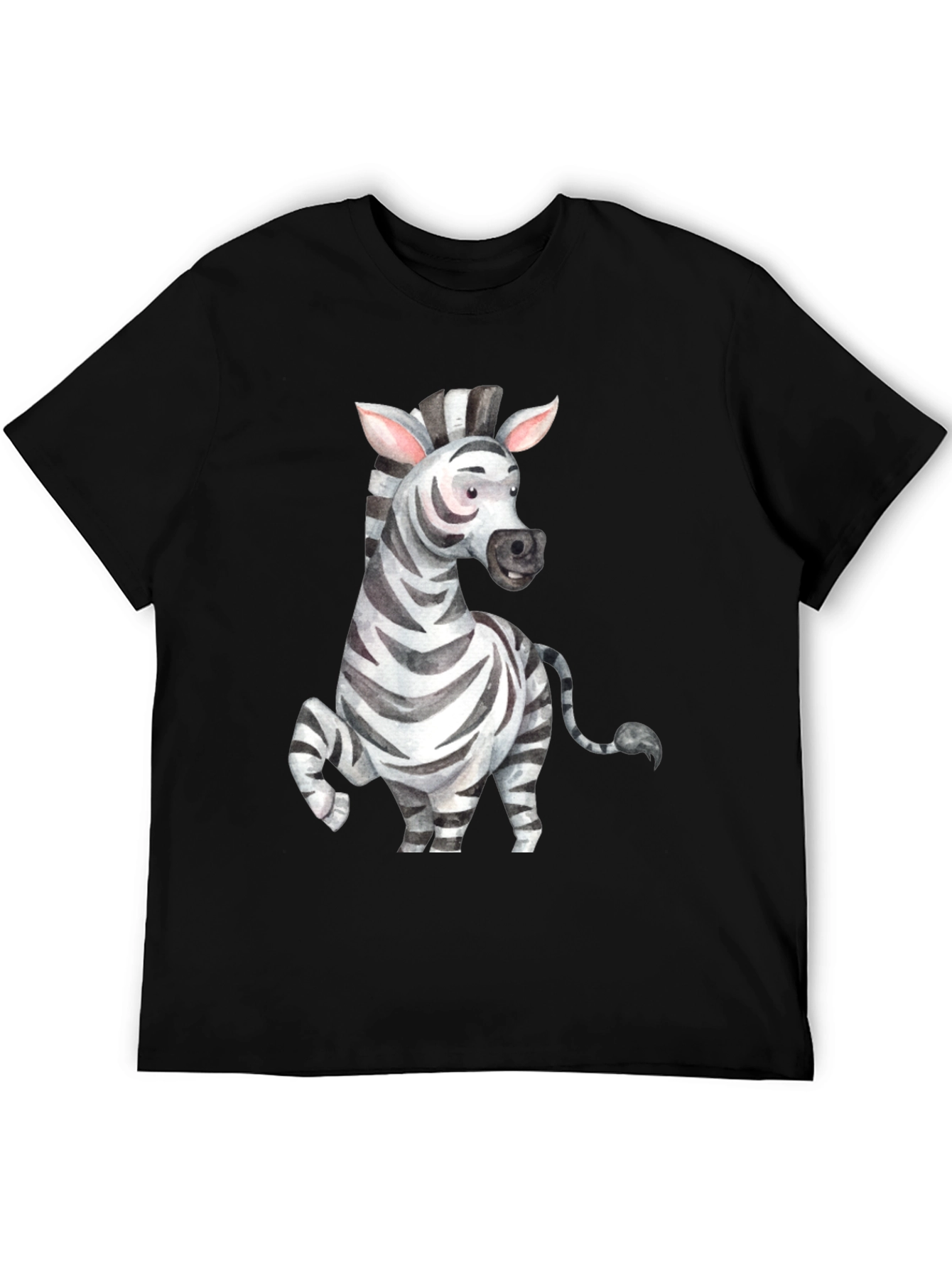Zebra Graphic Tee - Mens Black T-Shirt