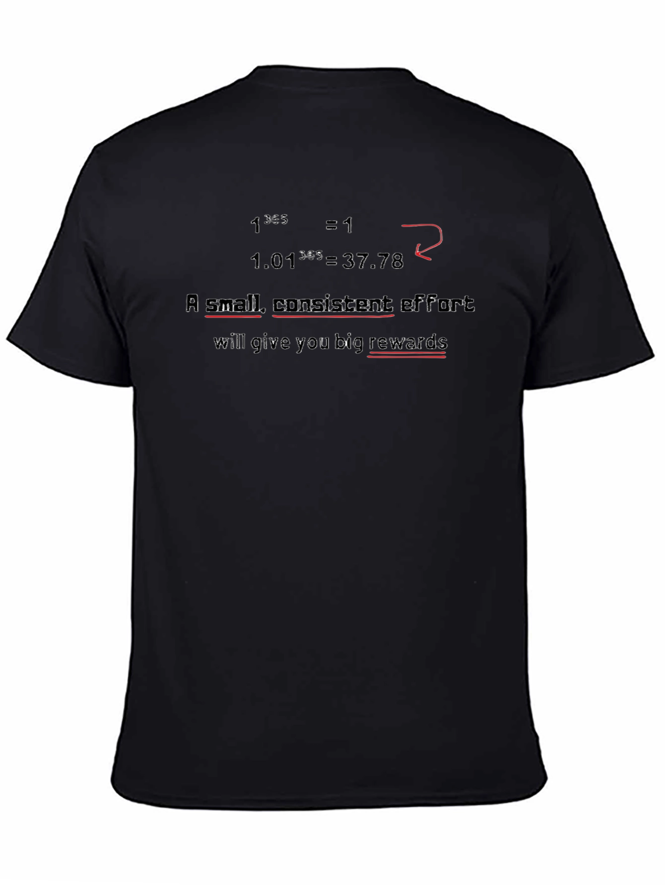 Motivational Math T-Shirt - Consistent Effort