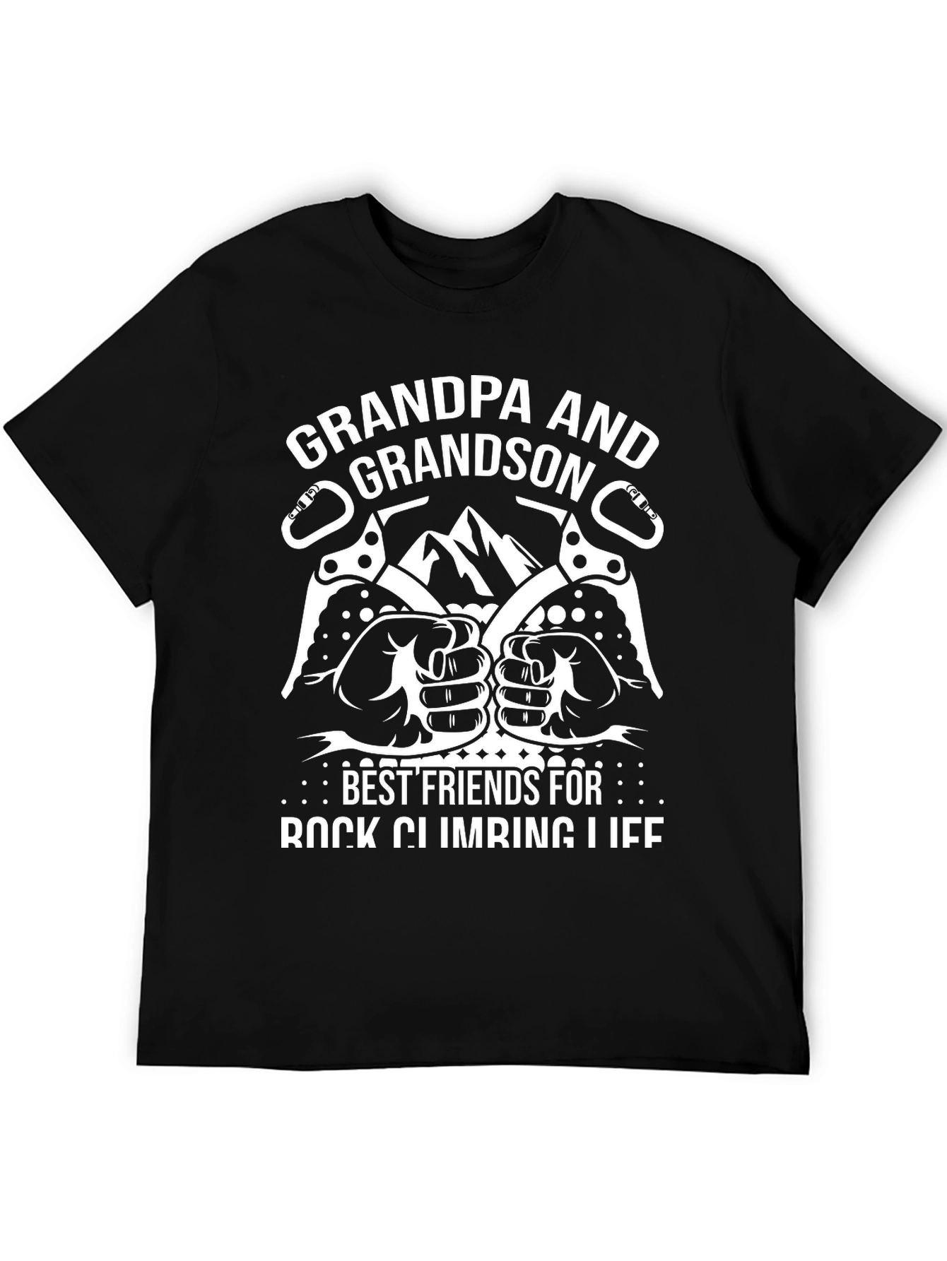 Grandpa and Grandson Rock Climbing T-Shirt