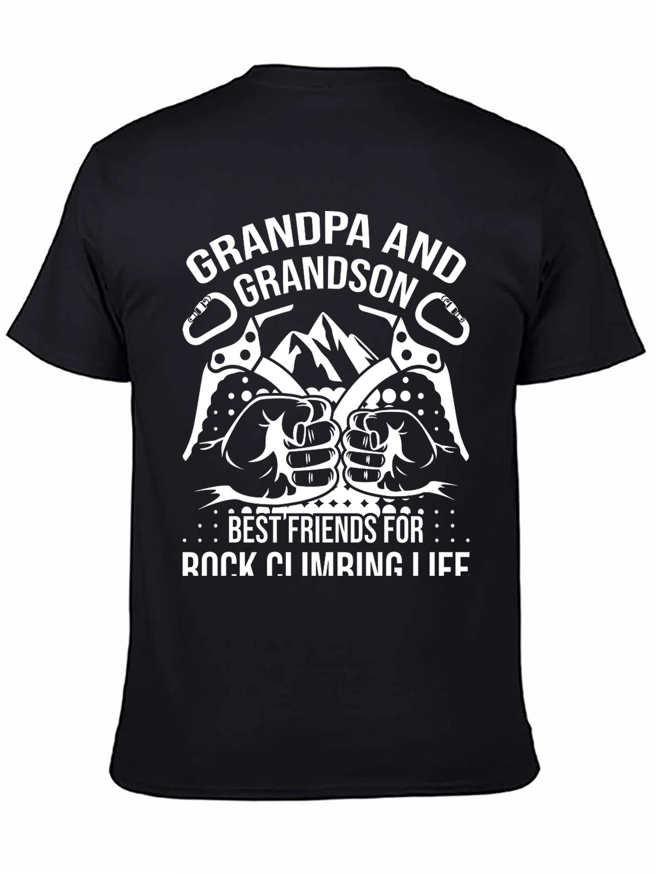 Grandpa and Grandson Rock Climbing T-Shirt