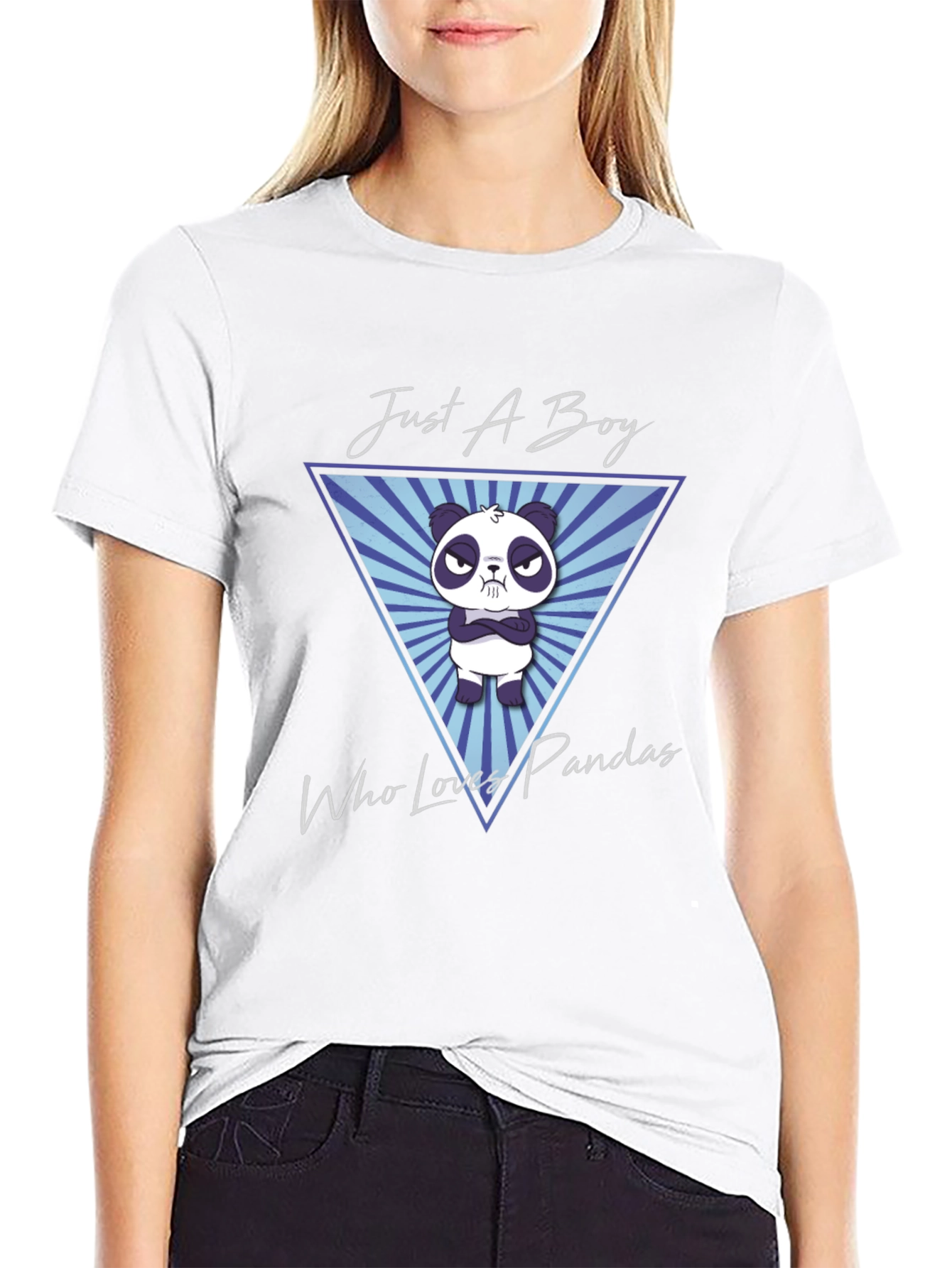 Just A Boy Who Loves Pandas Graphic T-Shirt