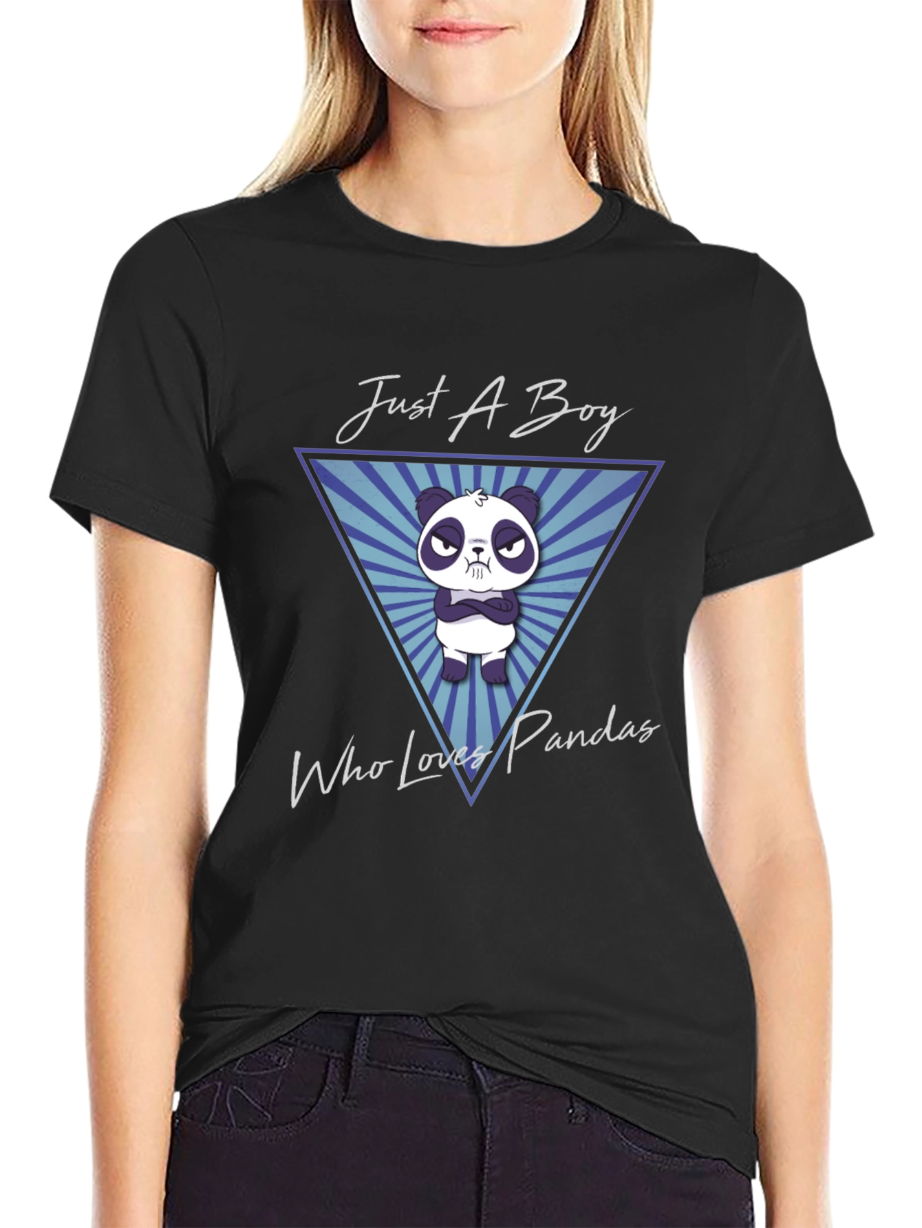 Just A Boy Who Loves Pandas Graphic T-Shirt