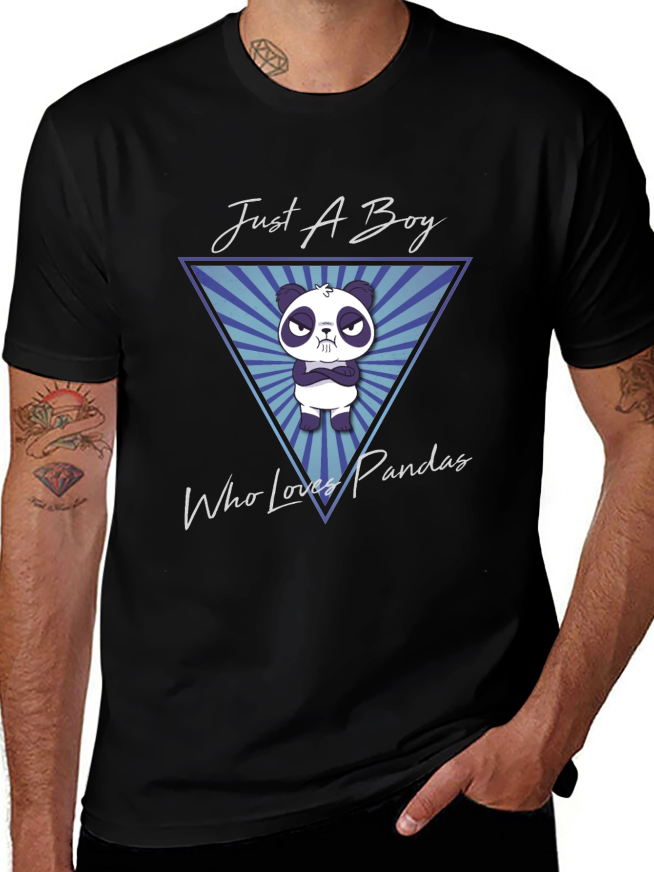 Just A Boy Who Loves Pandas Graphic T-Shirt