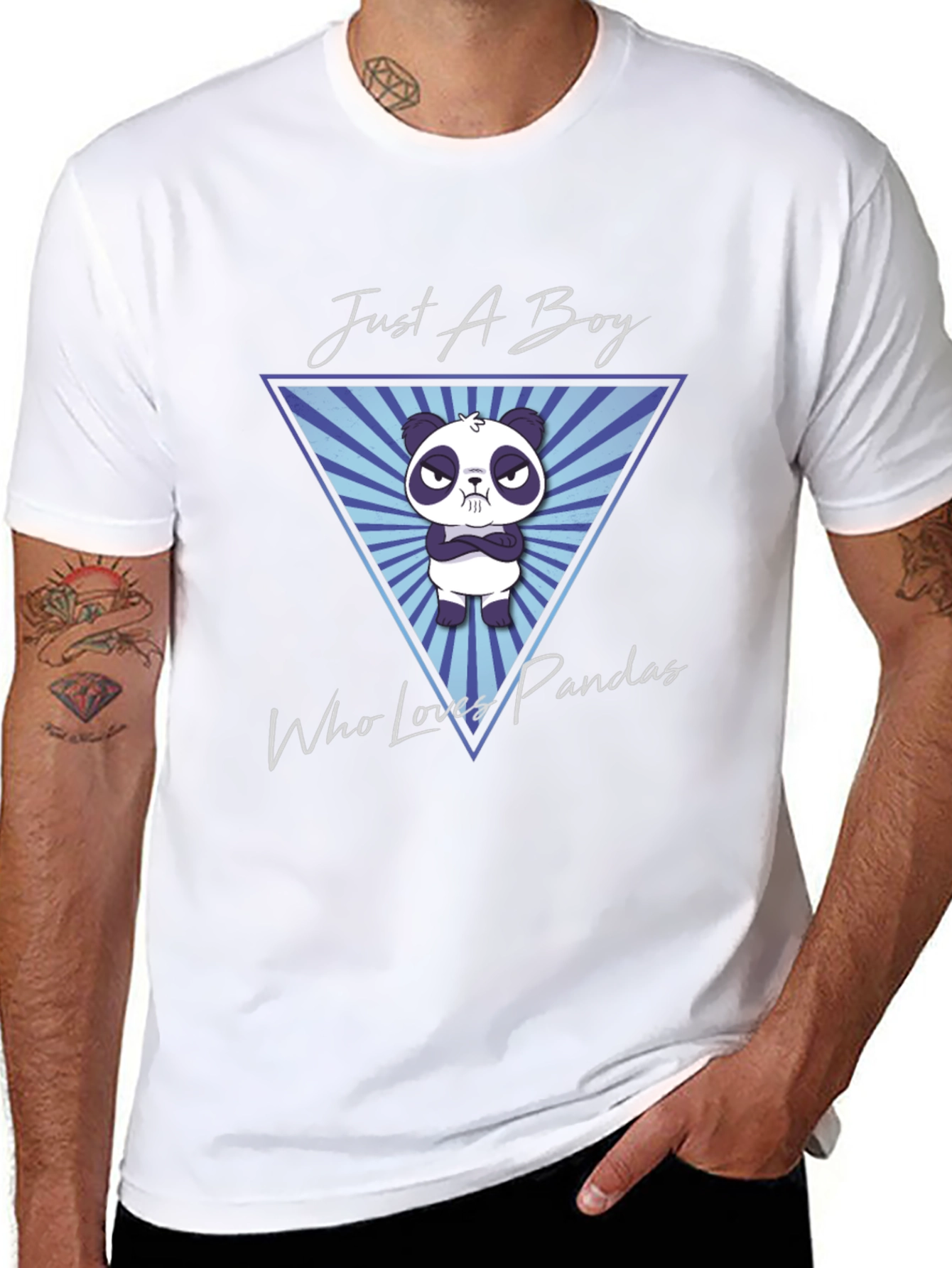 Just A Boy Who Loves Pandas Graphic T-Shirt