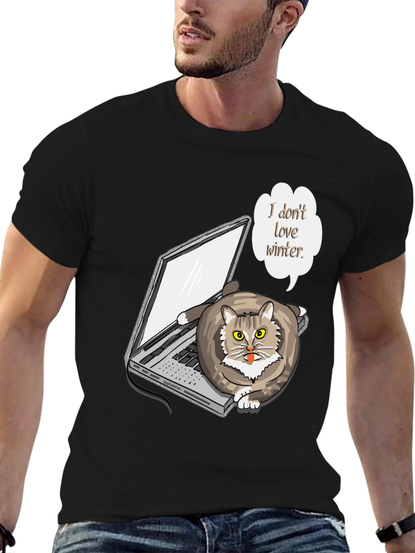 Funny I Dont Love Winter Cat T-Shirt