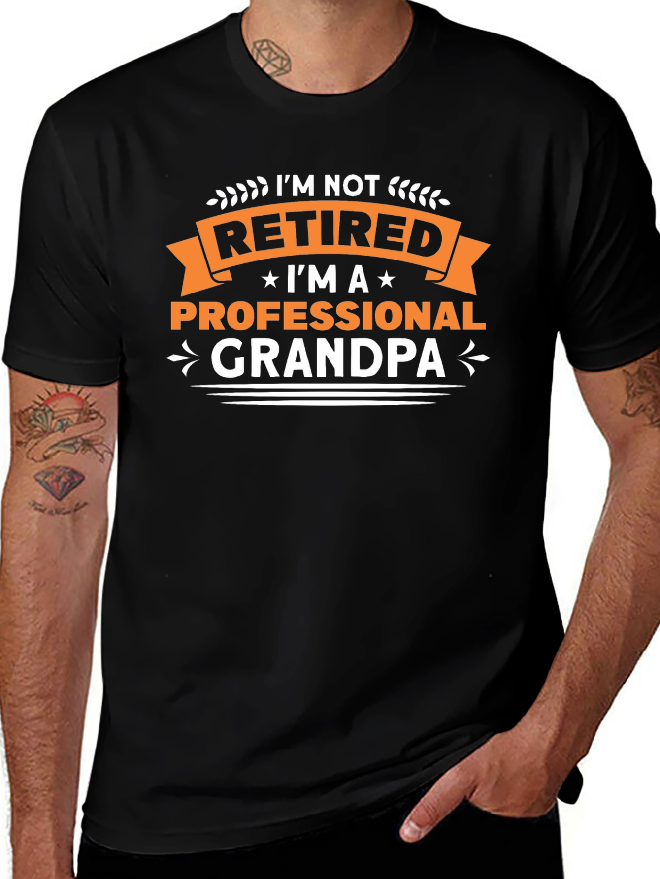 Professional Grandpa Graphic Tee - Black