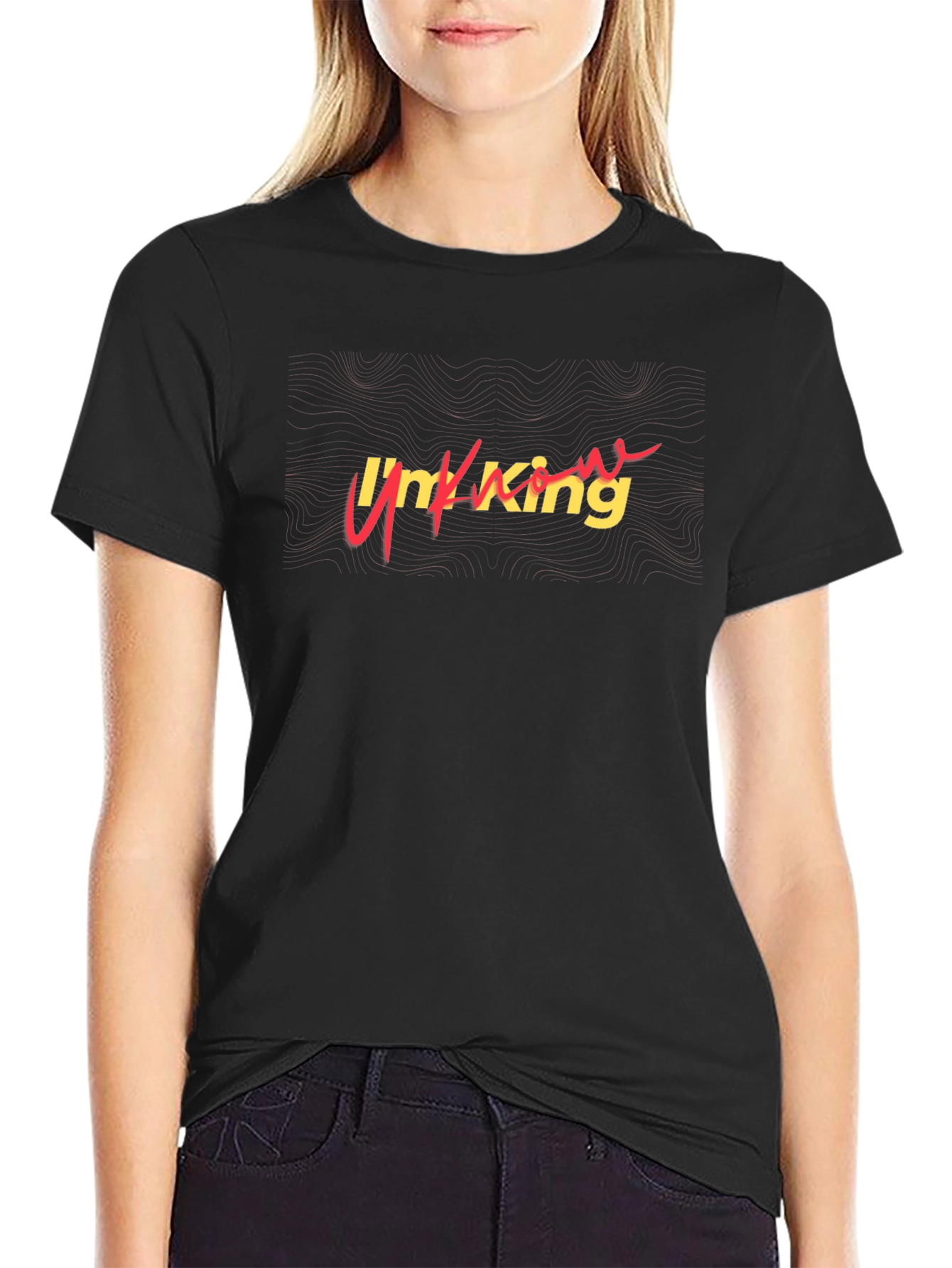 Im King Black Graphic Tee Shirt