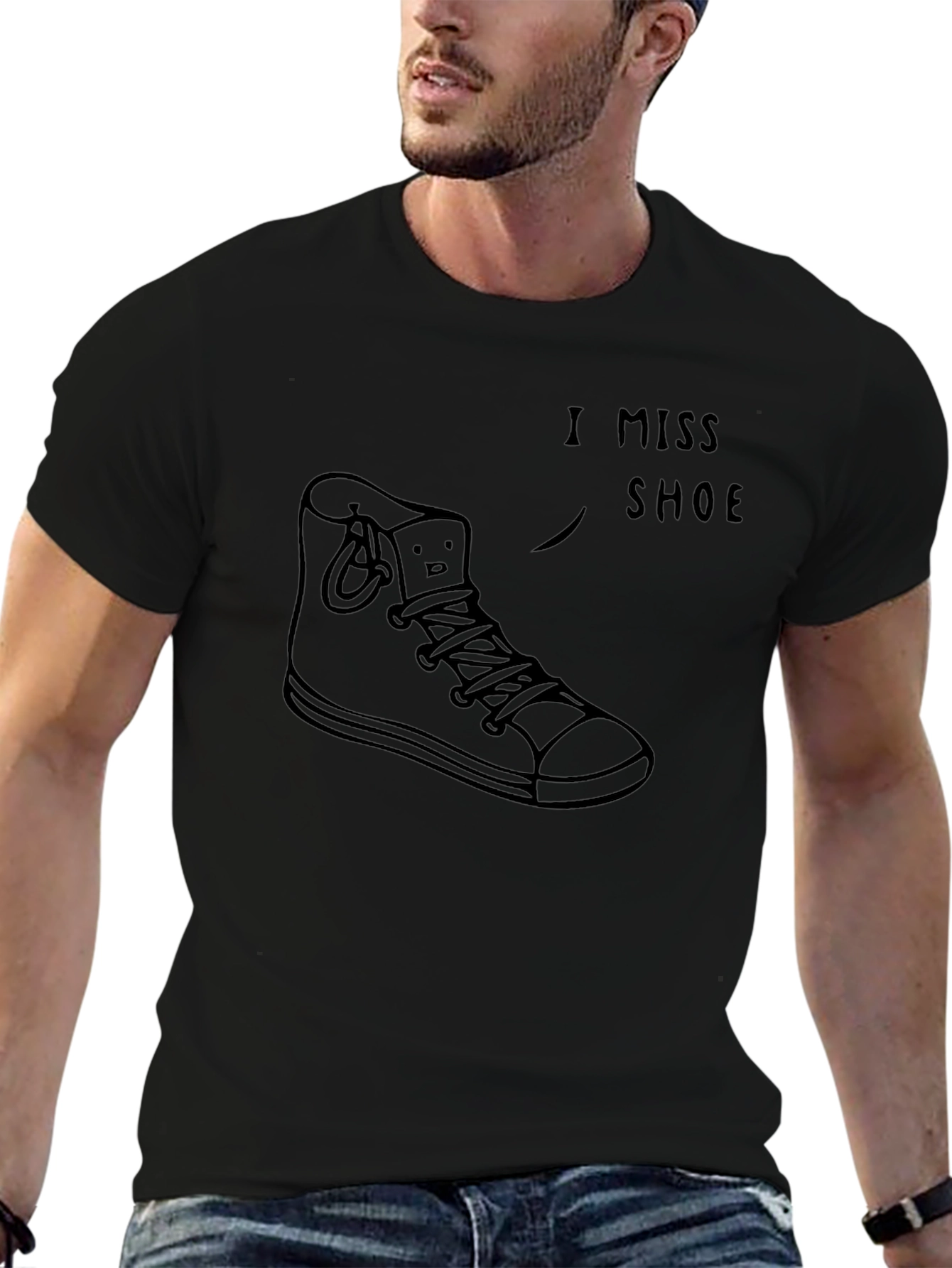 I Miss Shoe T-Shirt: Funny Cartoon Sneaker Tee