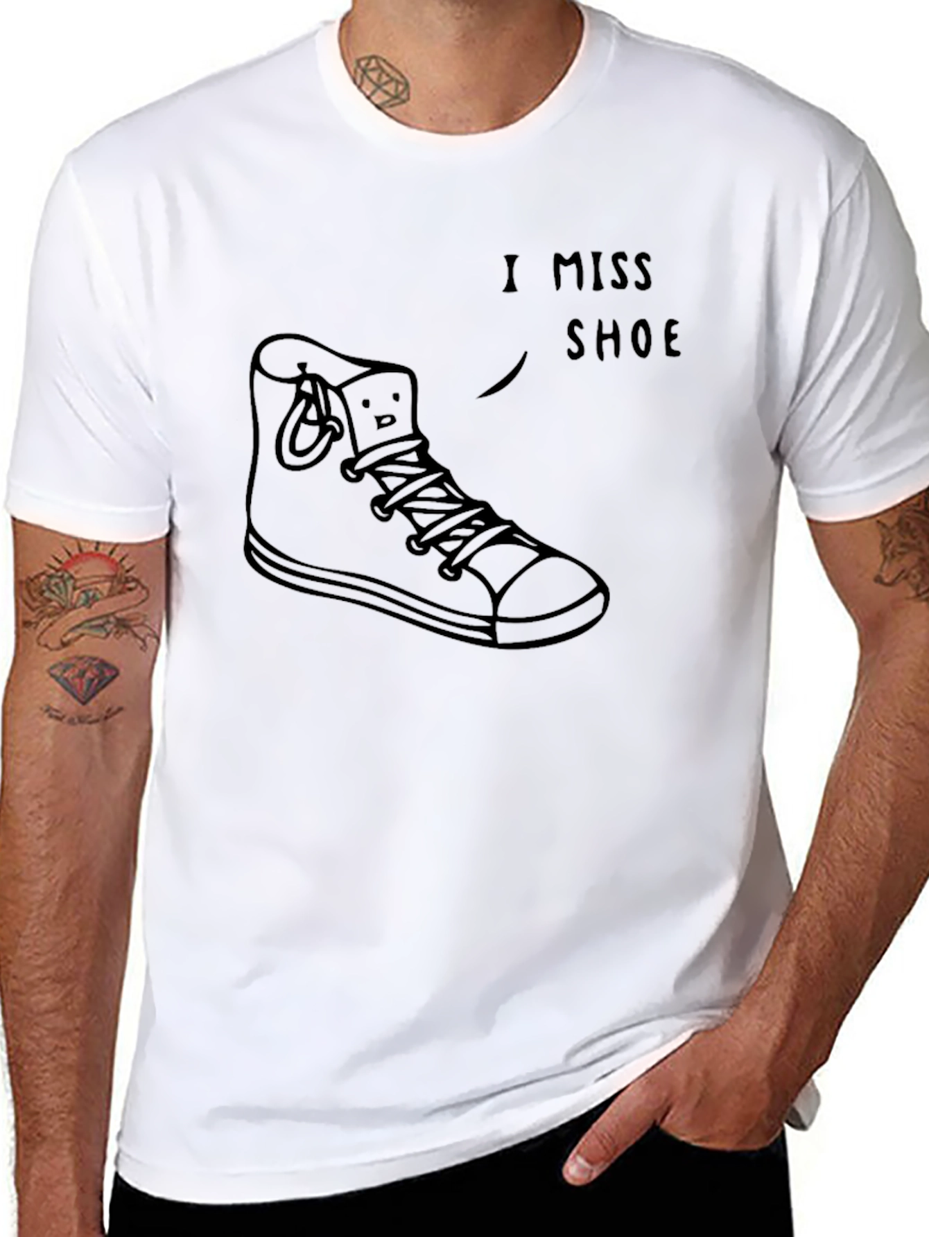 I Miss Shoe T-Shirt: Funny Cartoon Sneaker Tee