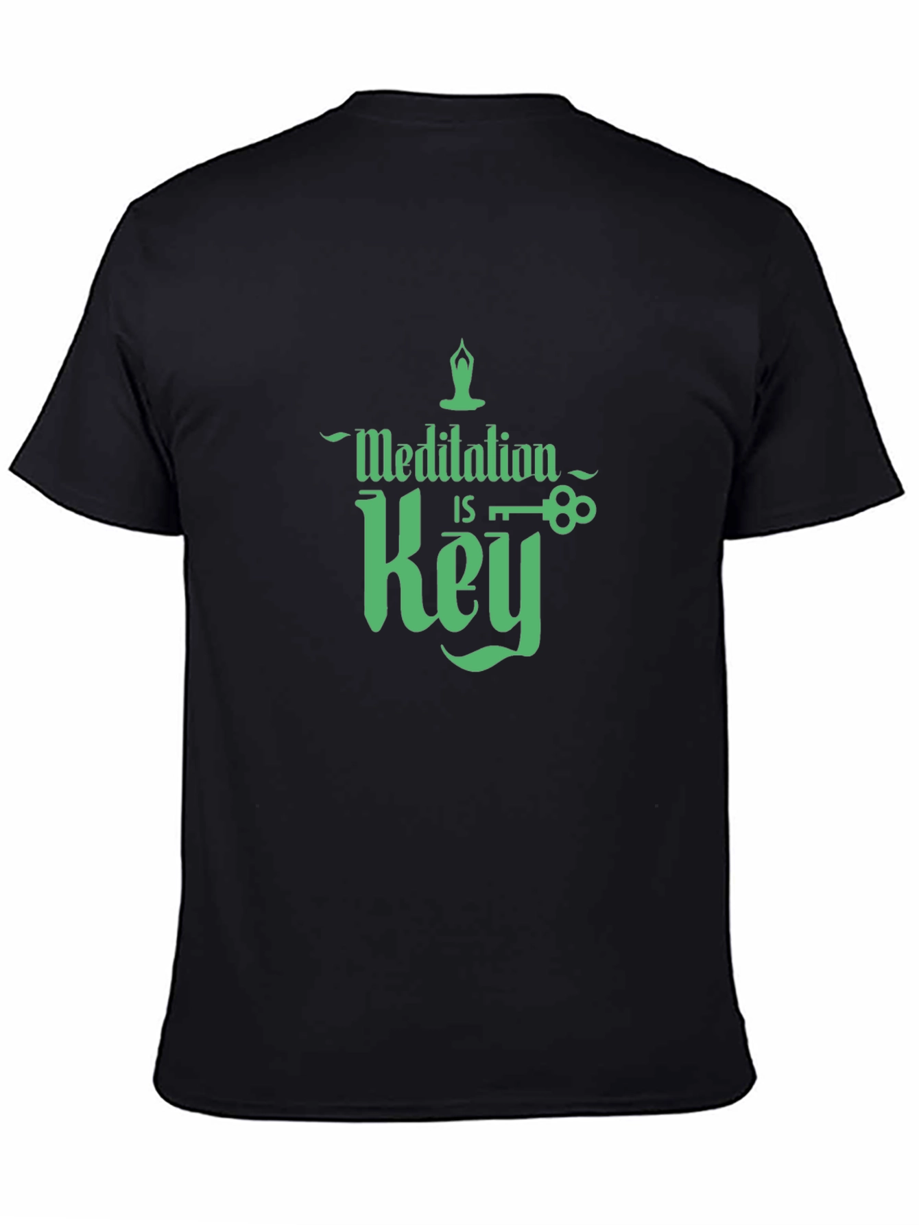 Meditation is Key Graphic T-Shirt - Black