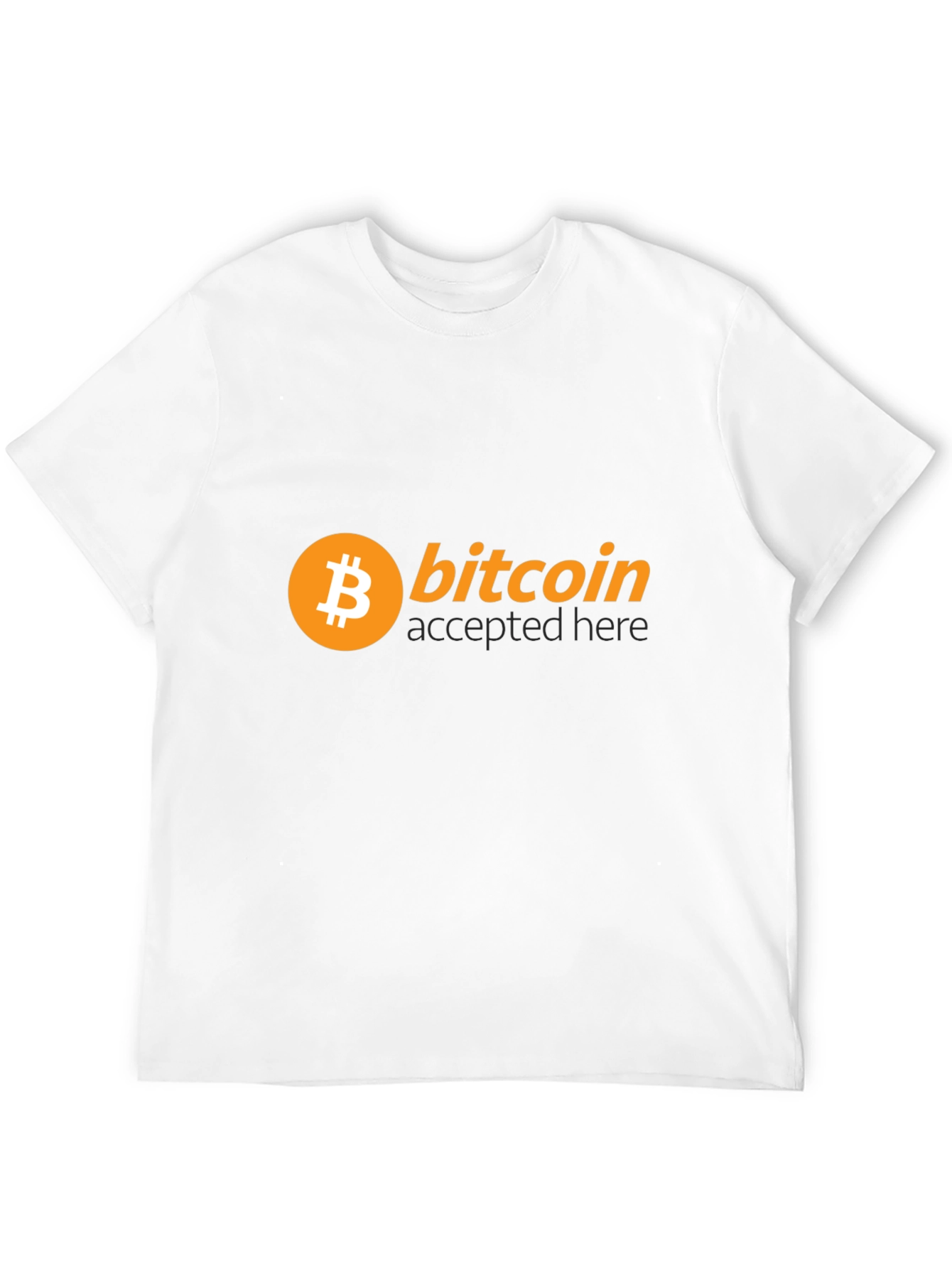 Bitcoin Accepted Here Black T-Shirt - Crypto Currency Tee