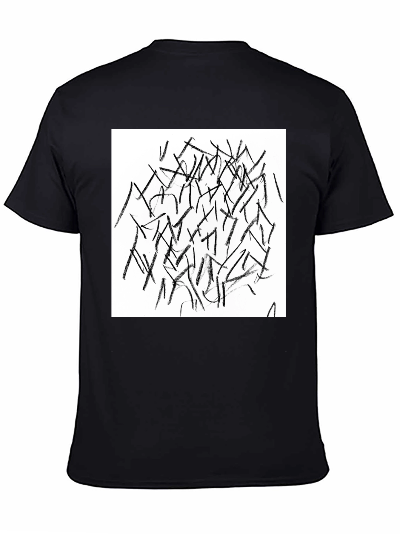 Abstract Lines Black T-Shirt