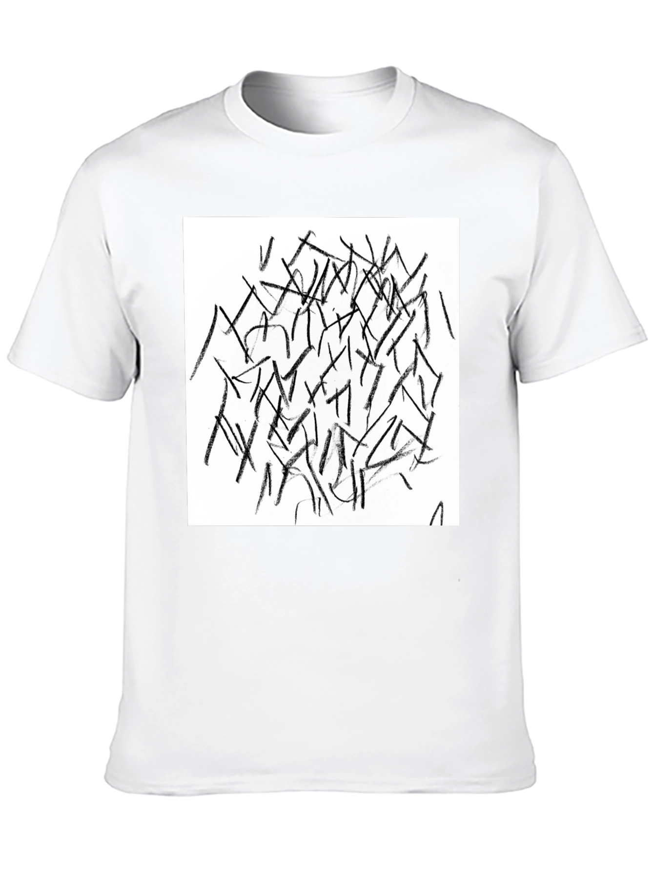 Abstract Lines Black T-Shirt