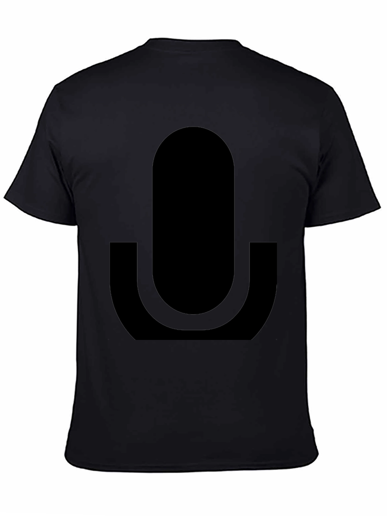 Black Microphone Graphic T-Shirt