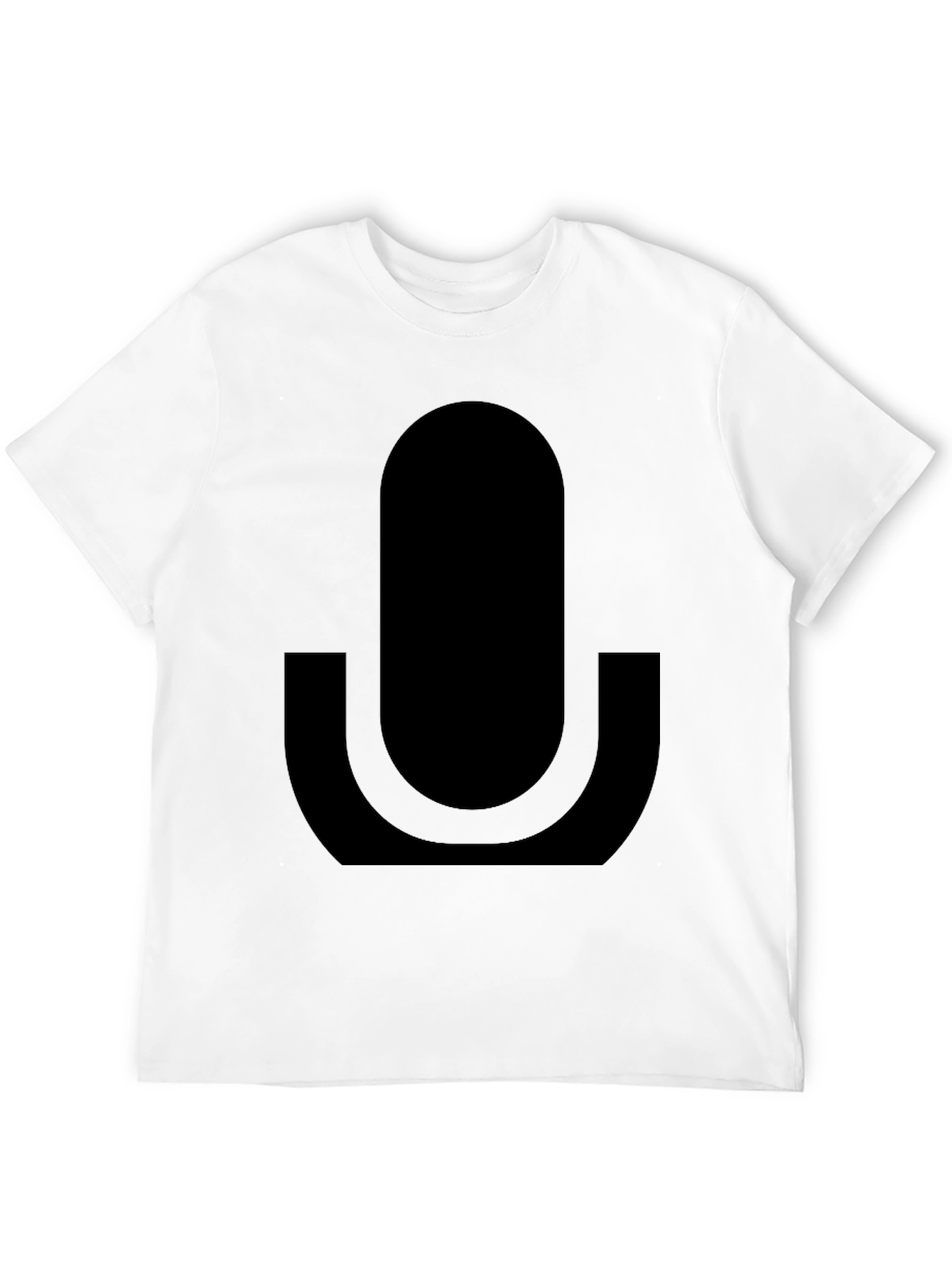 Black Microphone Graphic T-Shirt