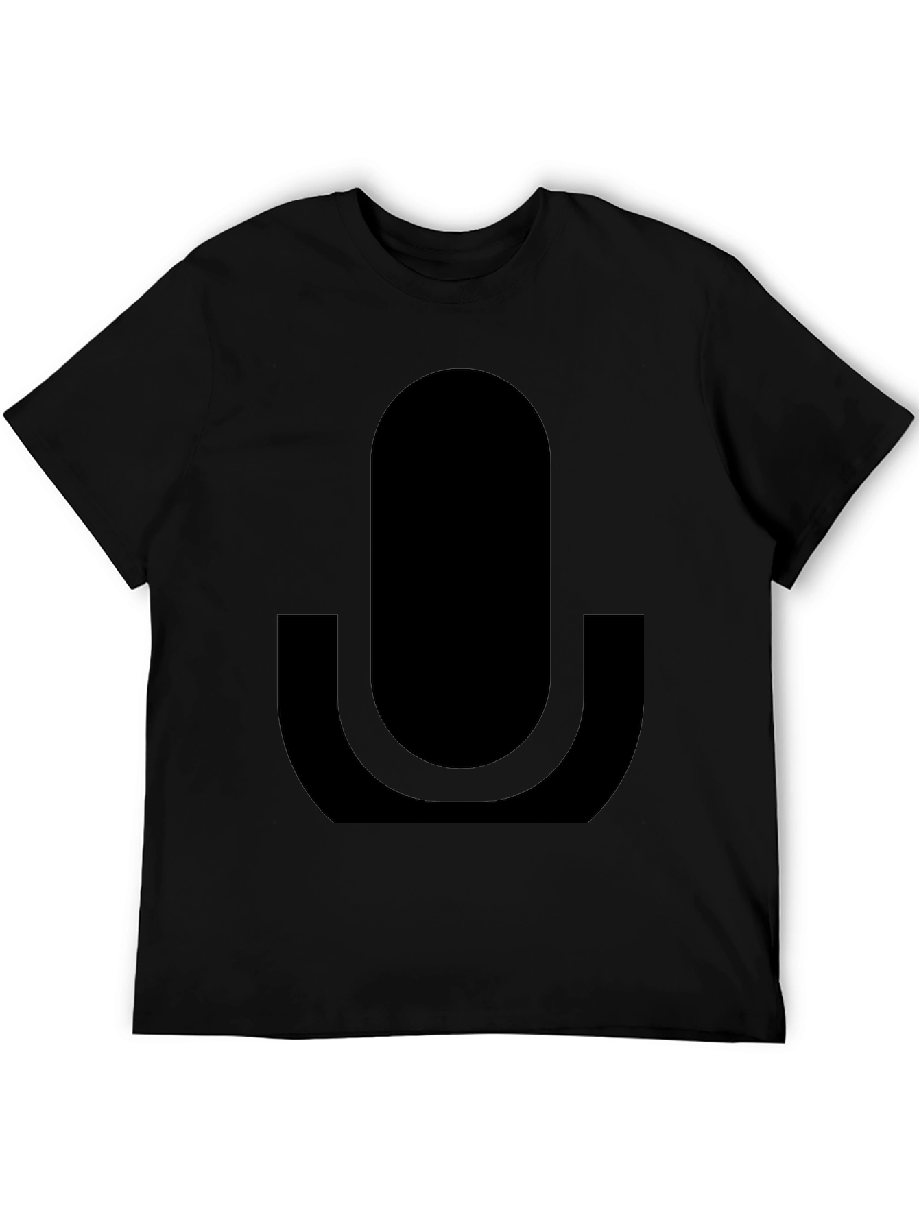 Black Microphone Graphic T-Shirt