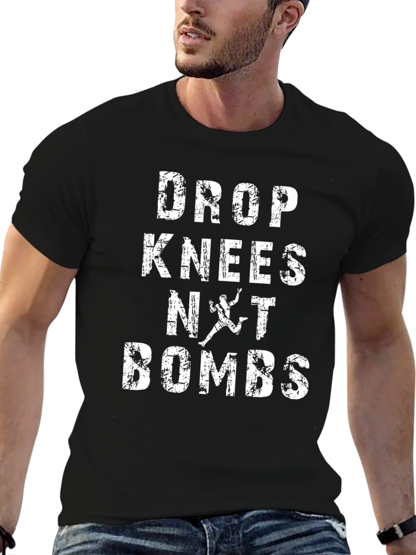 Drop Knees Not Bombs T-Shirt - Peace Activism Tee