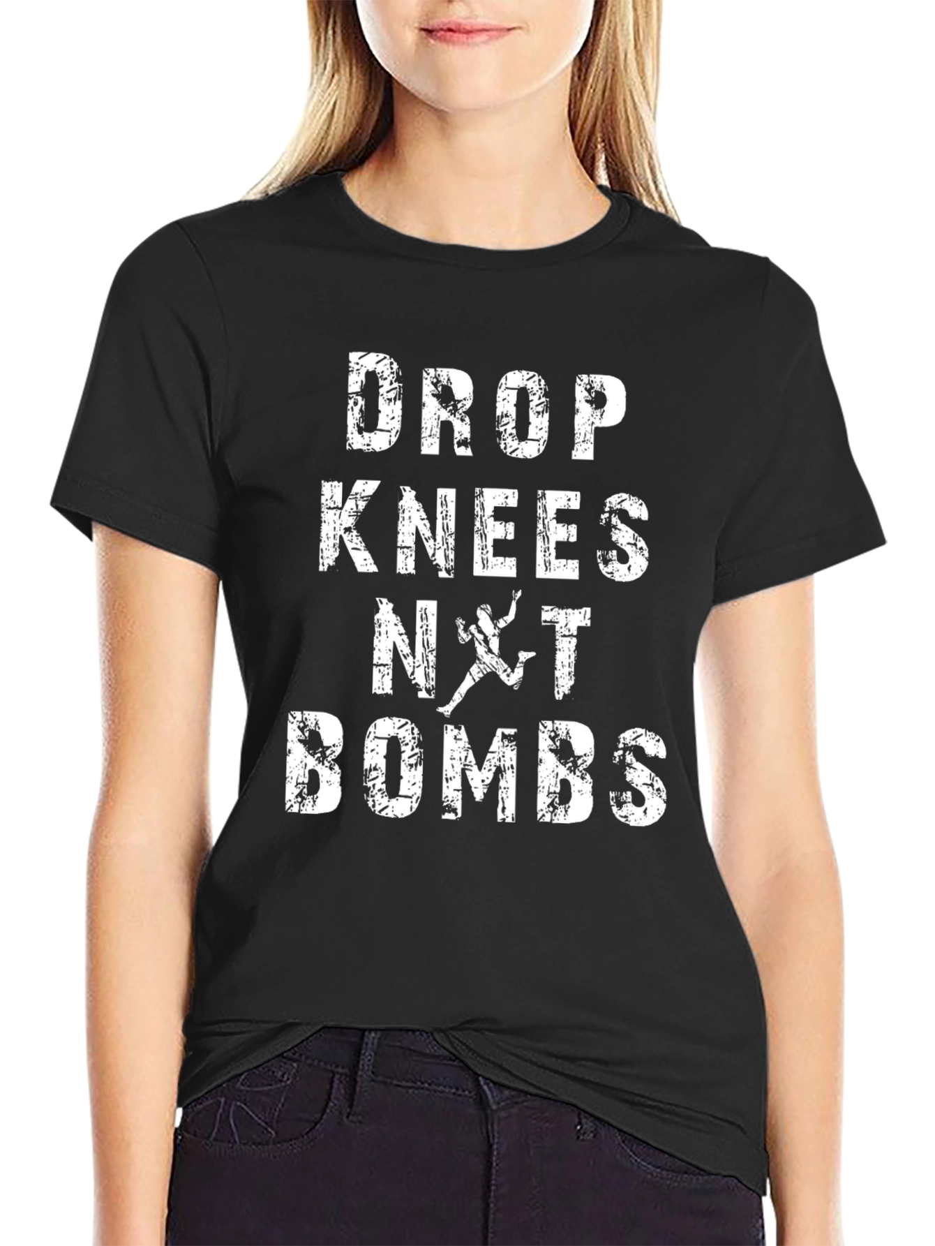 Drop Knees Not Bombs T-Shirt - Peace Activism Tee