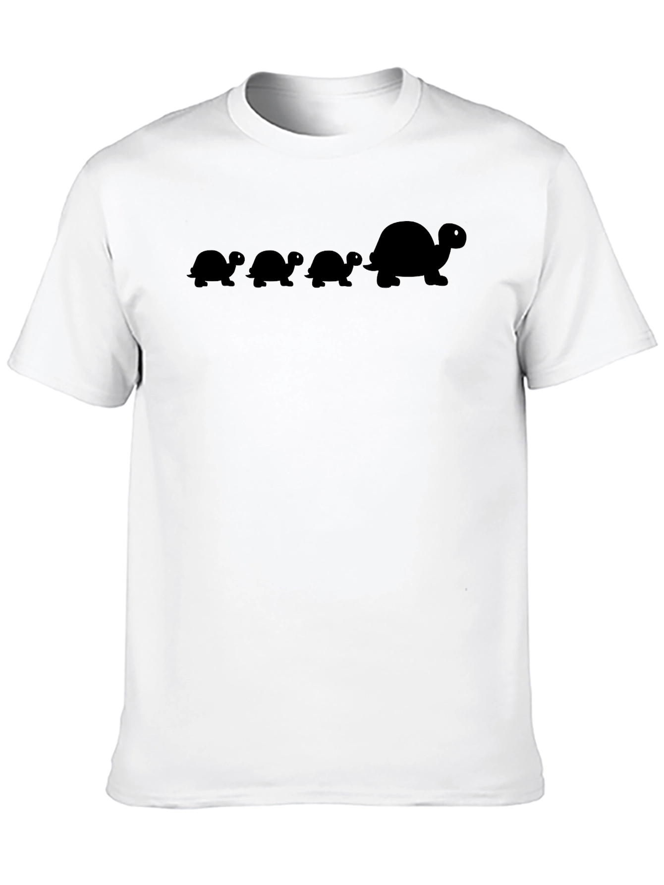 Turtle Family Black Tee