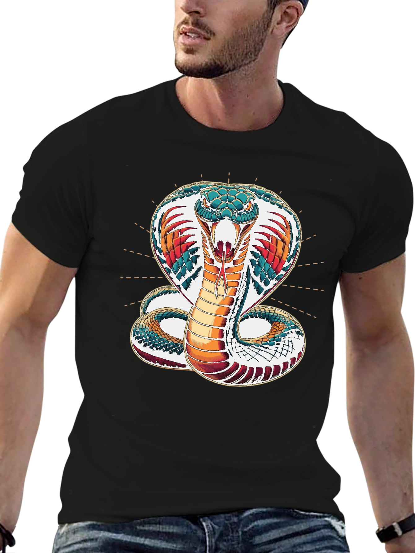 Cobra Graphic Tee - Snake Print Unisex T-Shirt