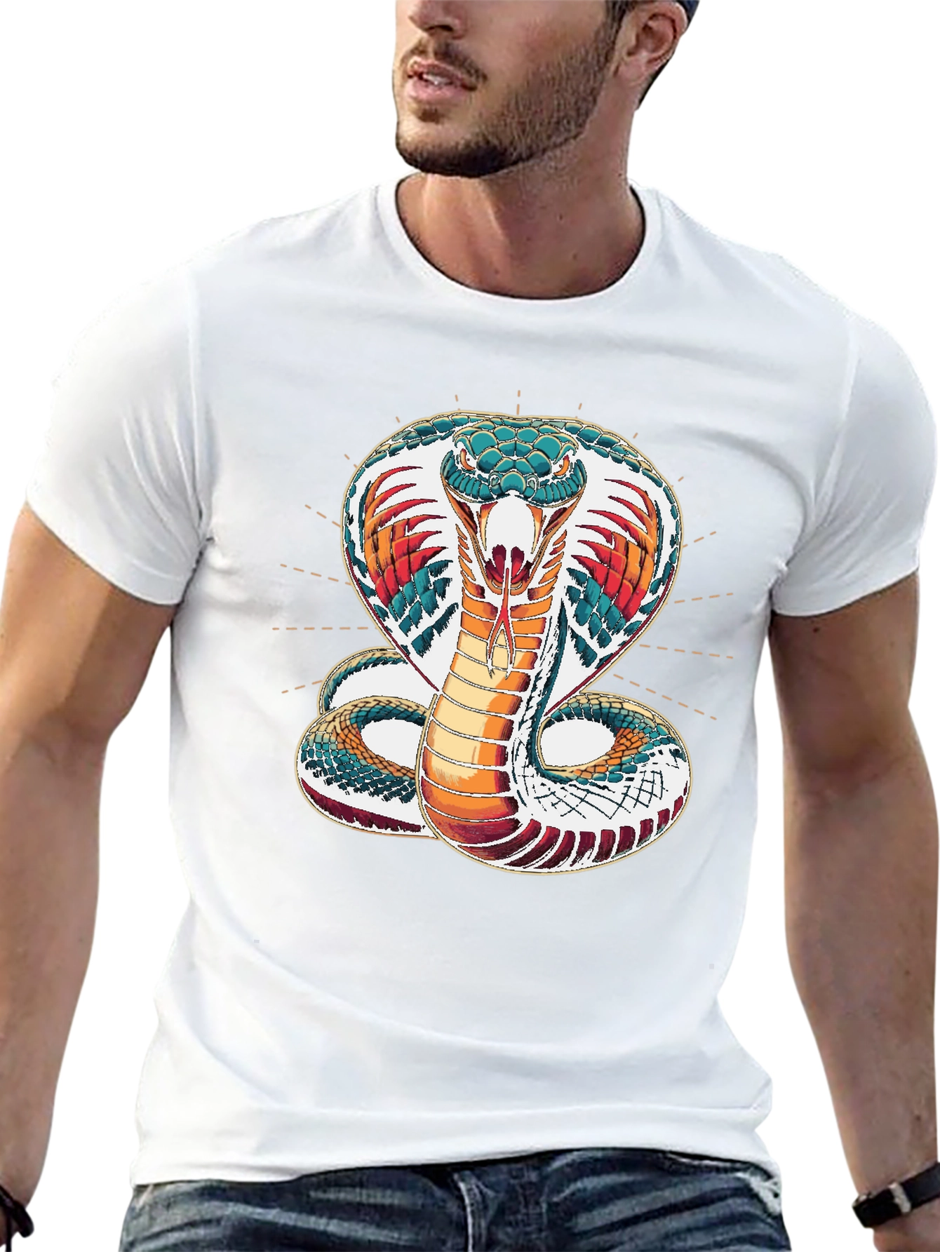 Cobra Graphic Tee - Snake Print Unisex T-Shirt