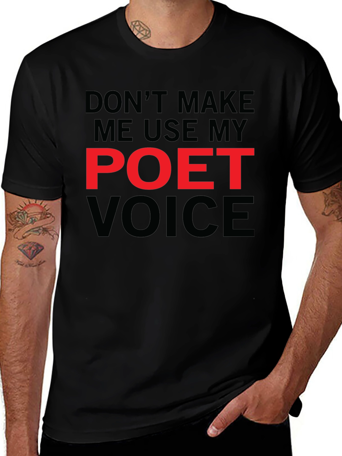 Poet Voice T-Shirt - Funny Literary Tee